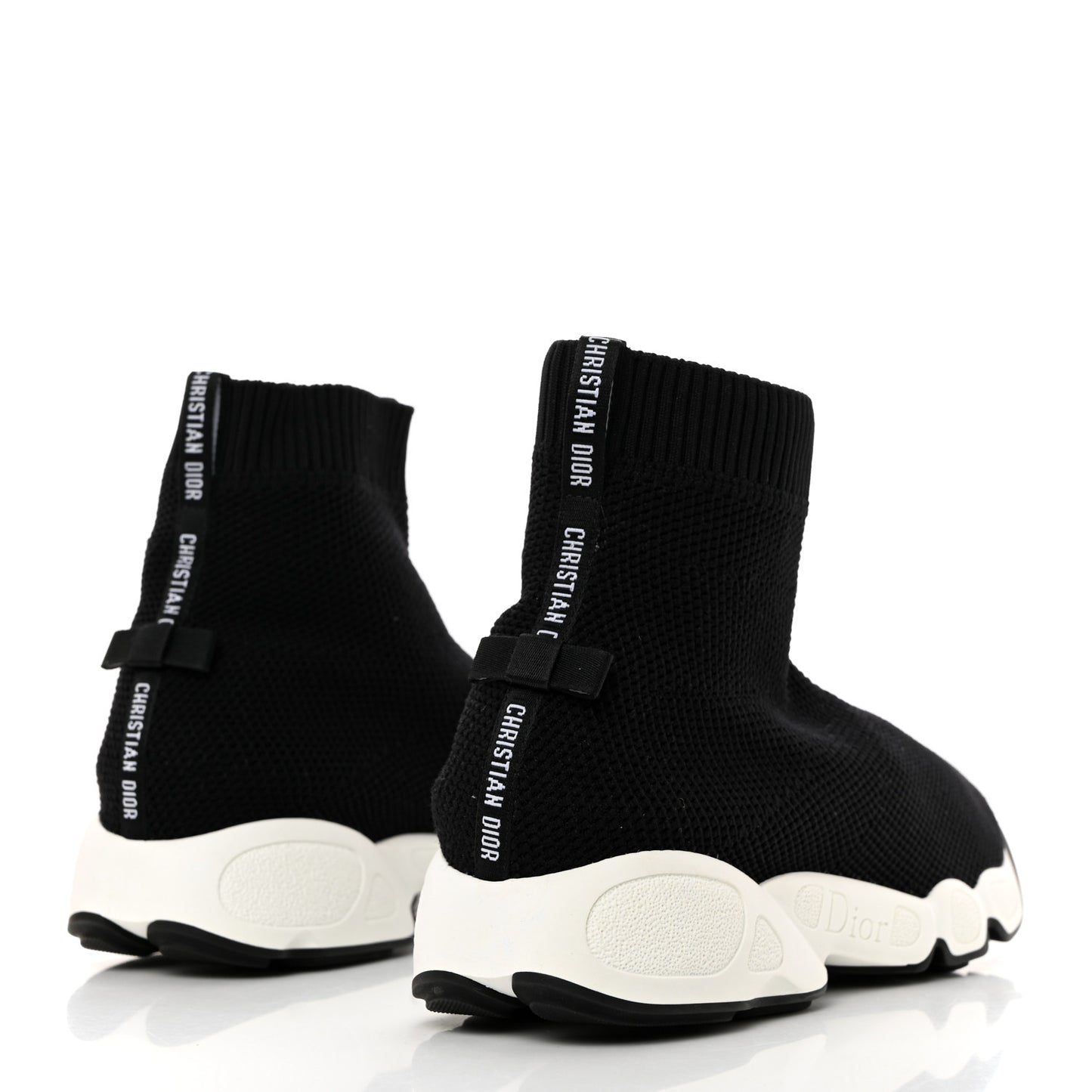 Technical Knit F. Two Point Zero High Top Sneakers 38 Black