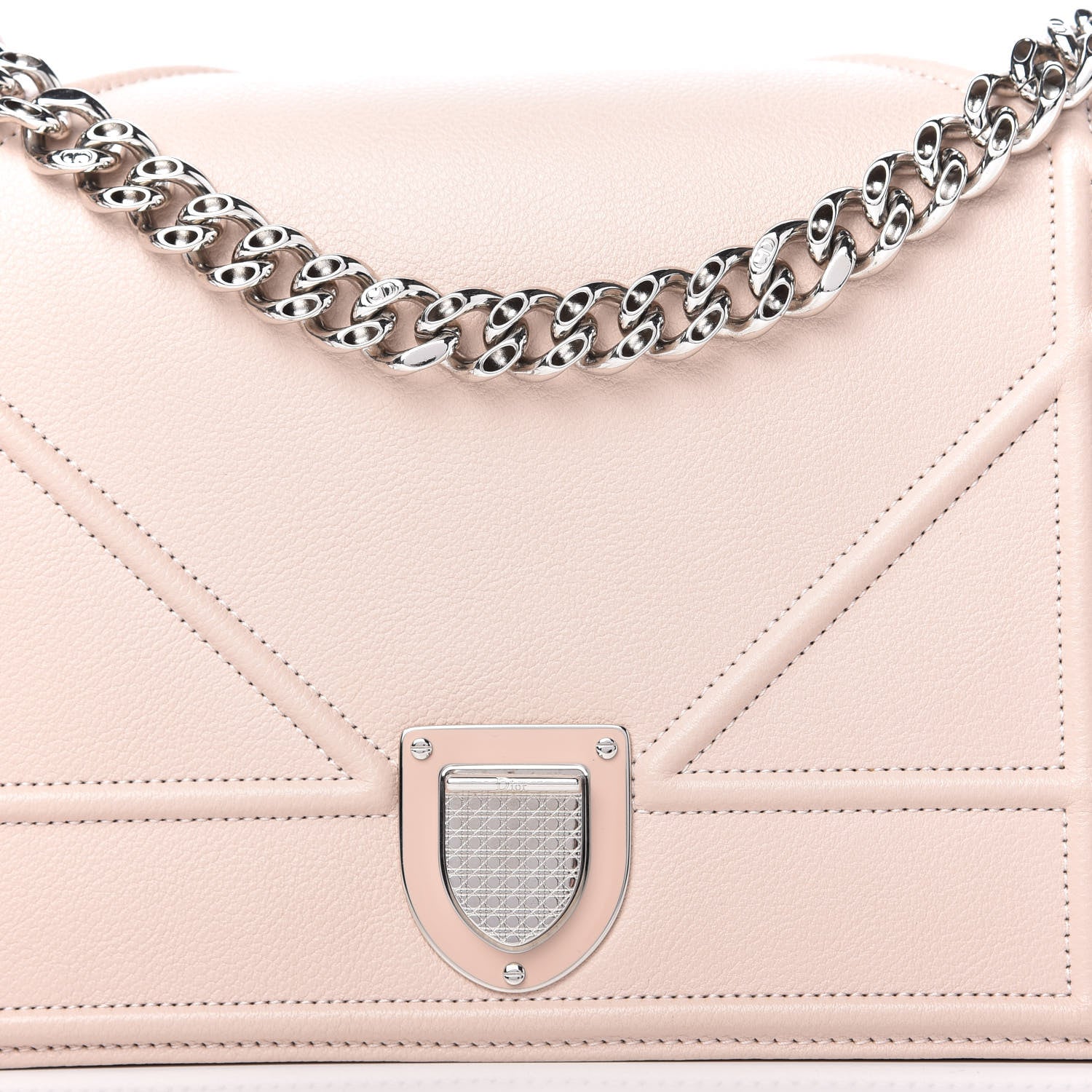 Christian Dior Grained Calfskin Cannage Medium Diorama Flap Bag Rose Poudre 10 of 11