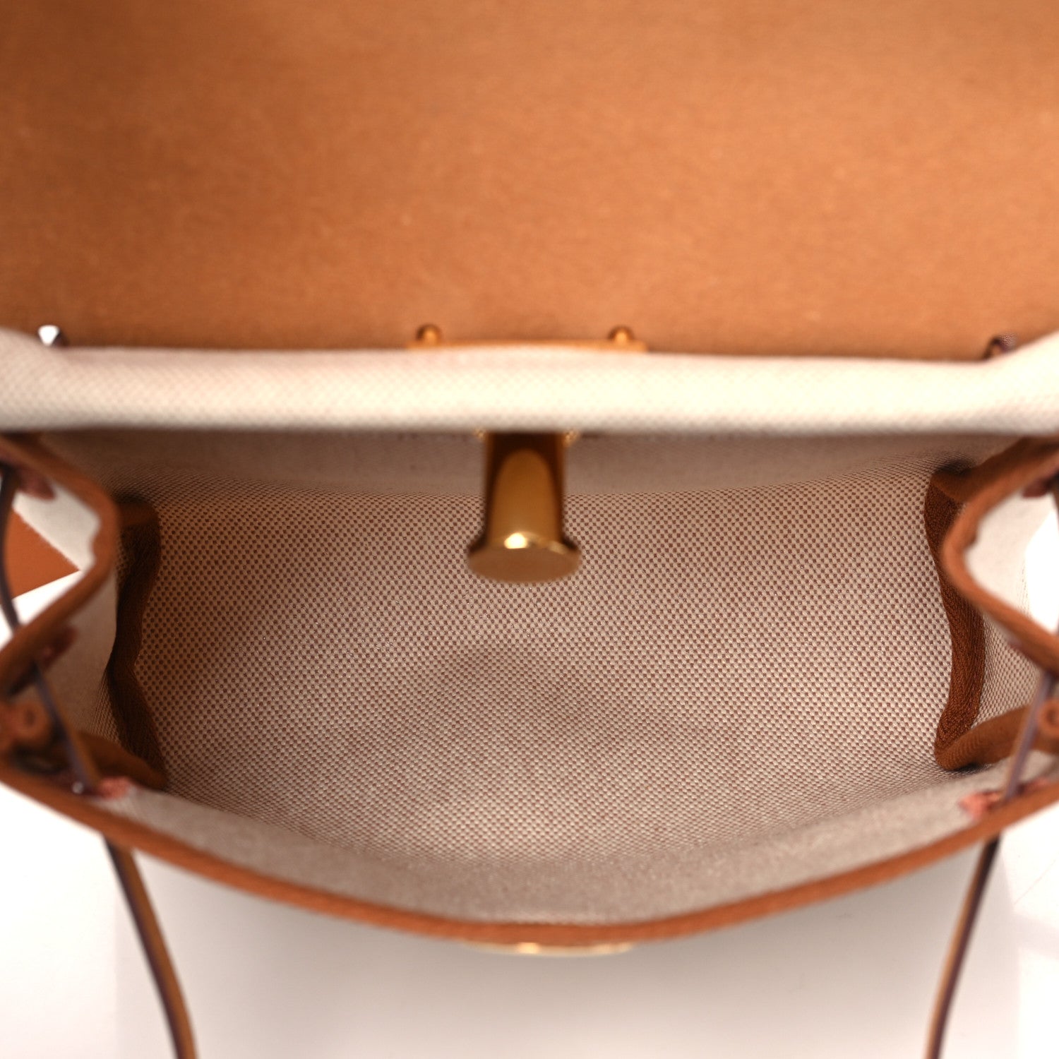 Hermes Military Toile Vache Hunter Herbag Zip Retourne 20 Ecru Beige Fauve 5 of 11