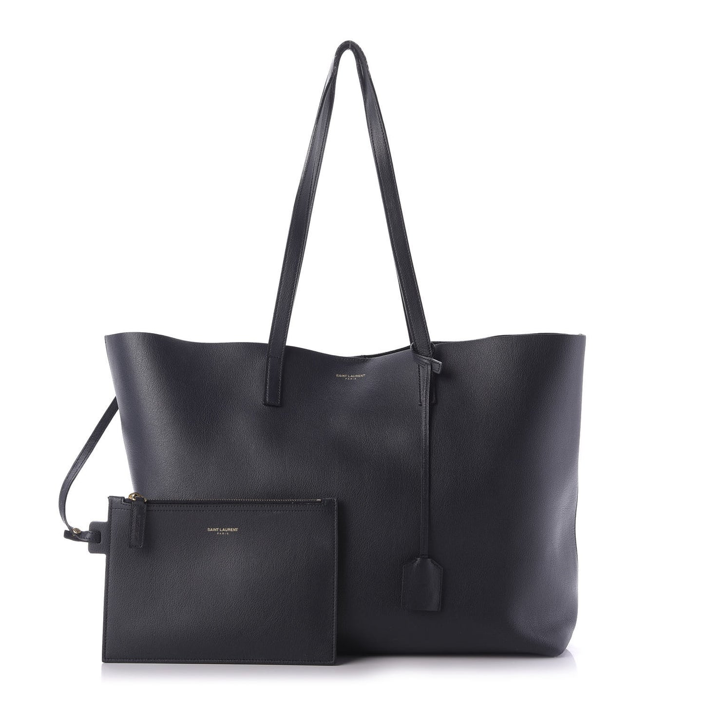 Calfskin Large Shopping Tote Black