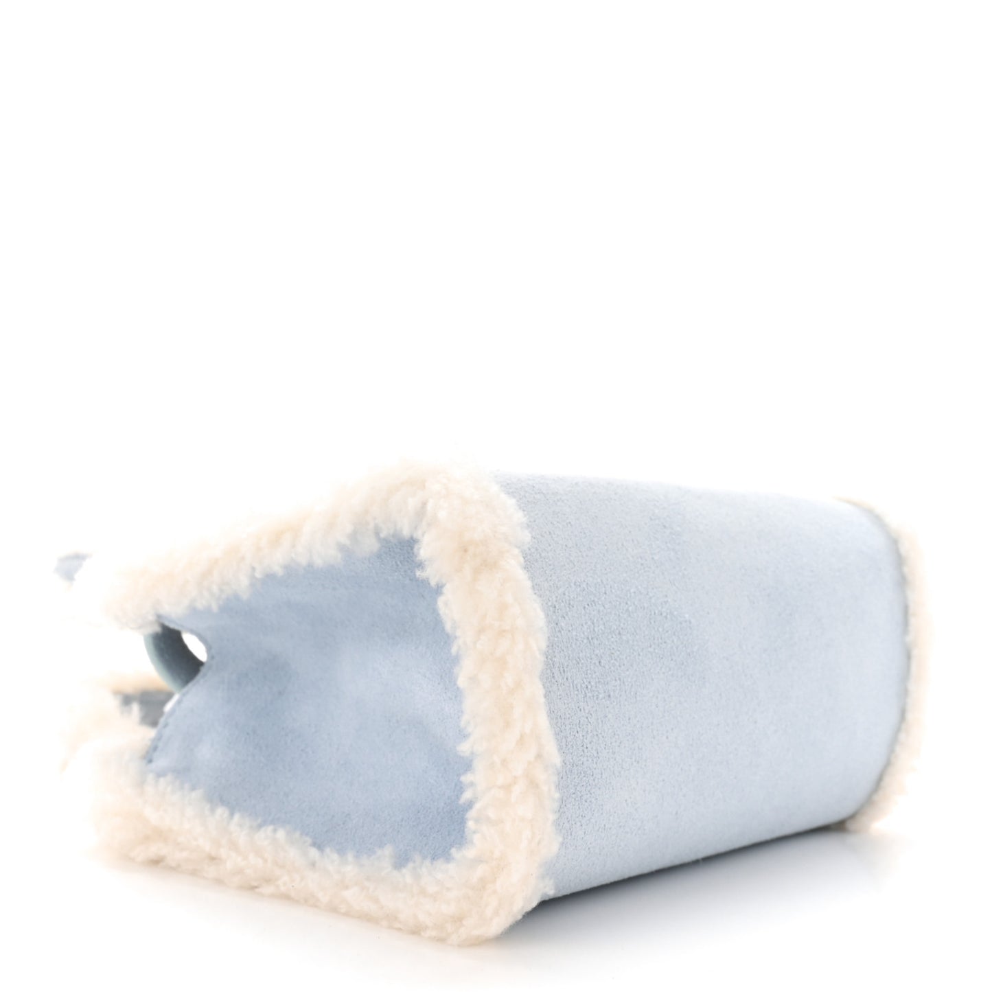 X UGG Suede Shearling Small Shopping Bag Blue