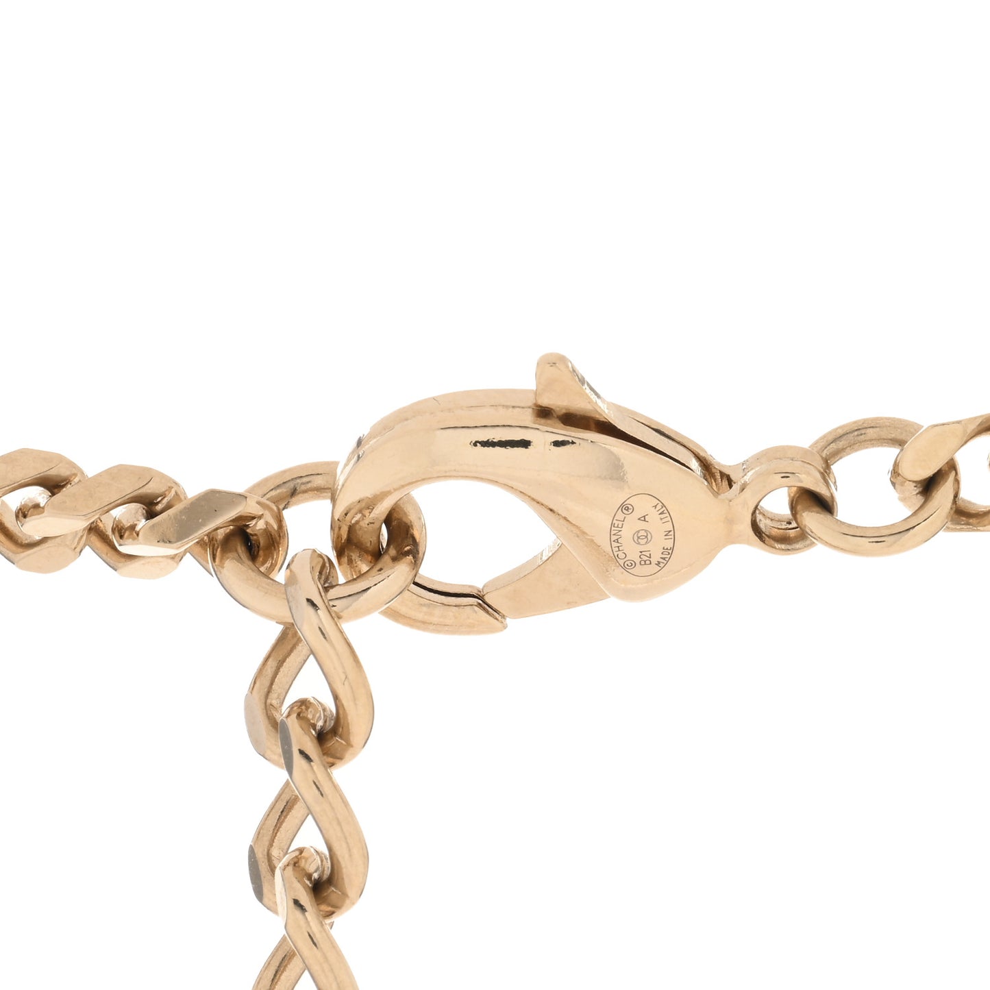 Crystal CC Collar Necklace Gold