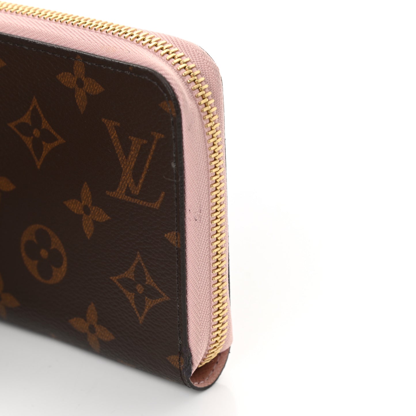 Monogram Pompon Zippy Wallet Rose Ballerine