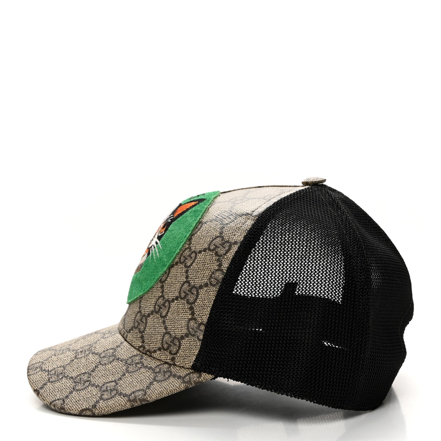 GG Supreme Monogram Bosco Patch Baseball Hat 57 Beige Green