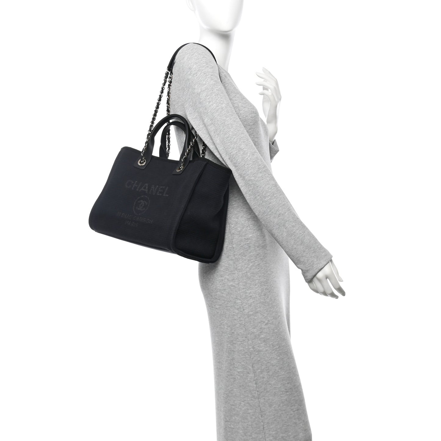 Mixed Fibers Small Deauville Tote Black