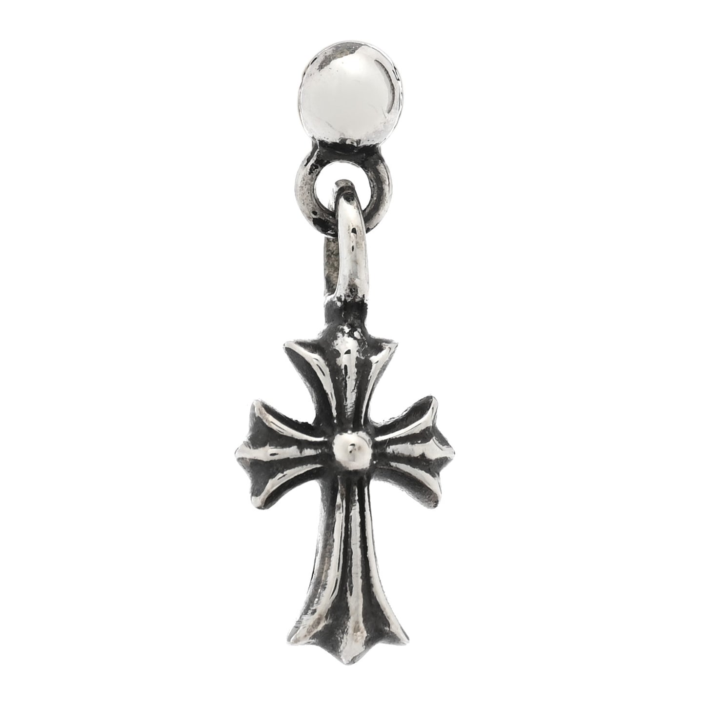 Sterling Silver Cross Drop Single Earring