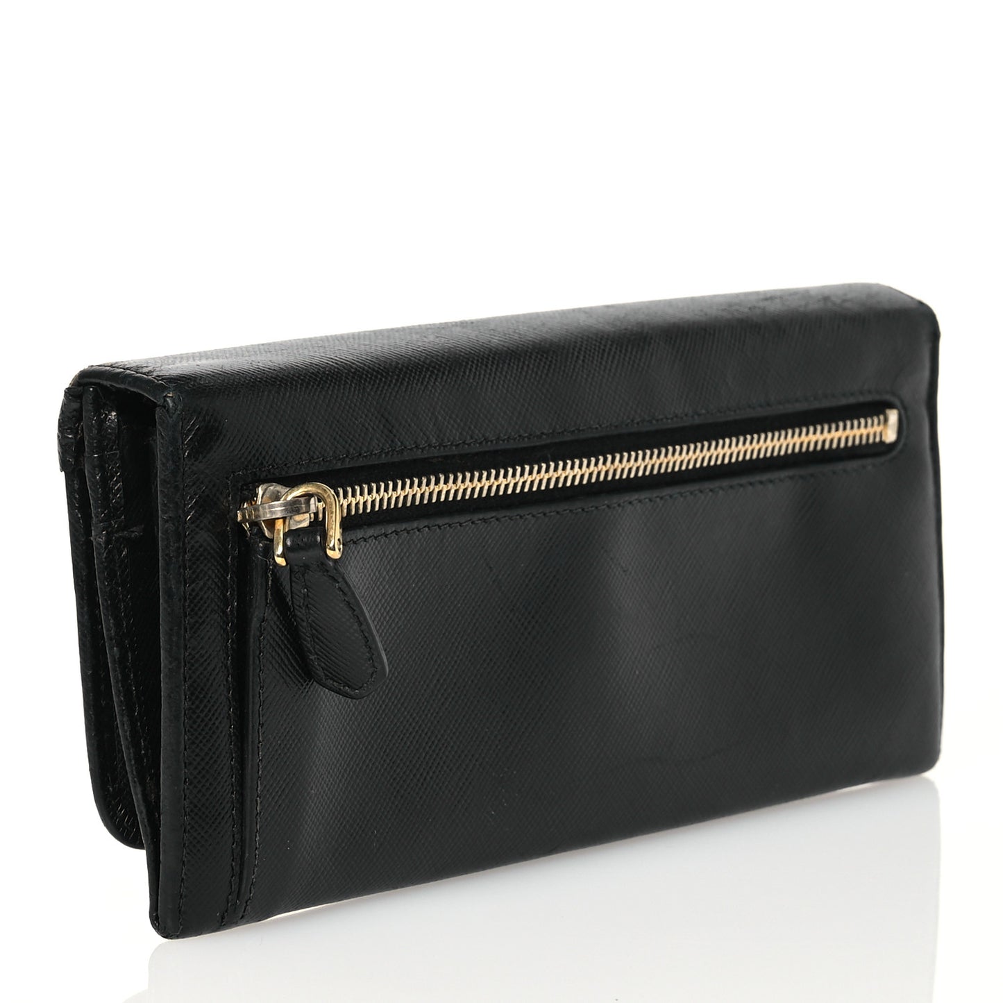 Saffiano Bow Continental Wallet Black
