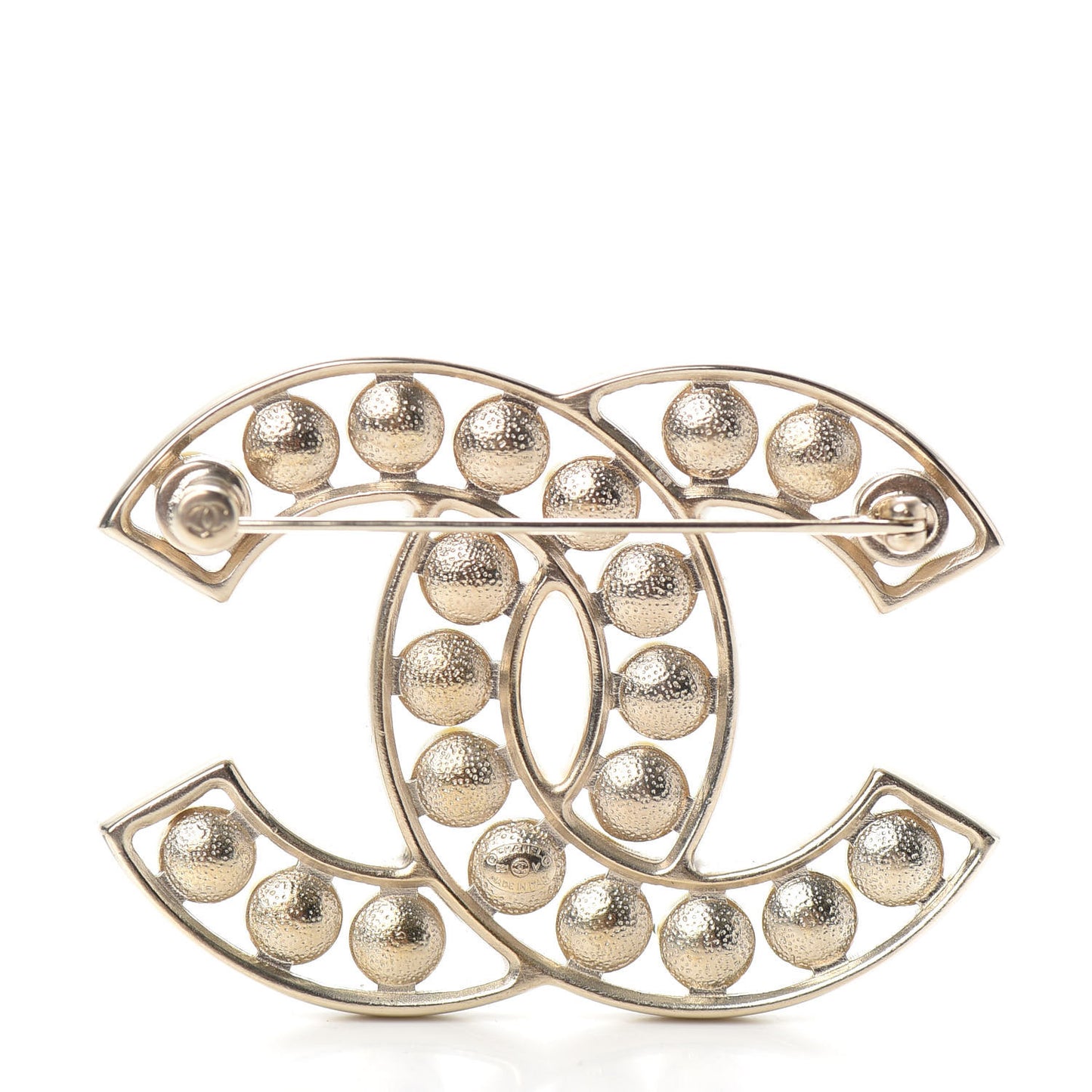 Pearl CC Brooch Light Gold