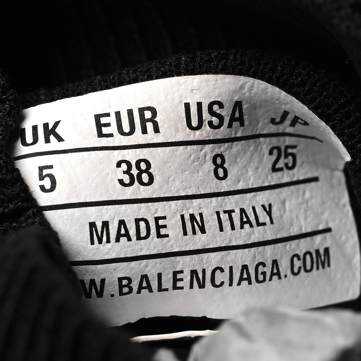 Balenciaga Knit Womens Speed Lace Up Graffiti Sneakers 38 Black White 6 of 8