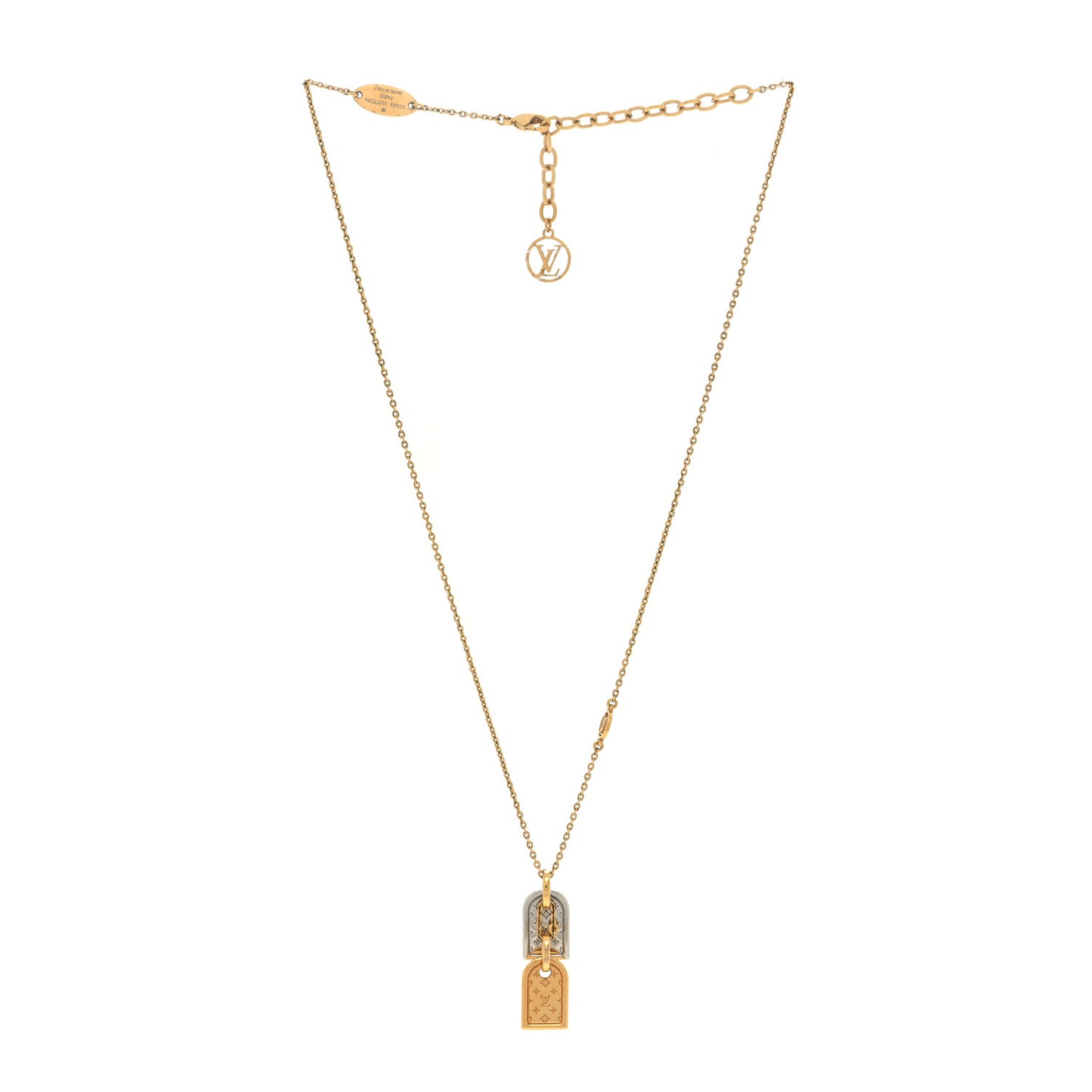 Nanogram Name Tag Necklace Gold