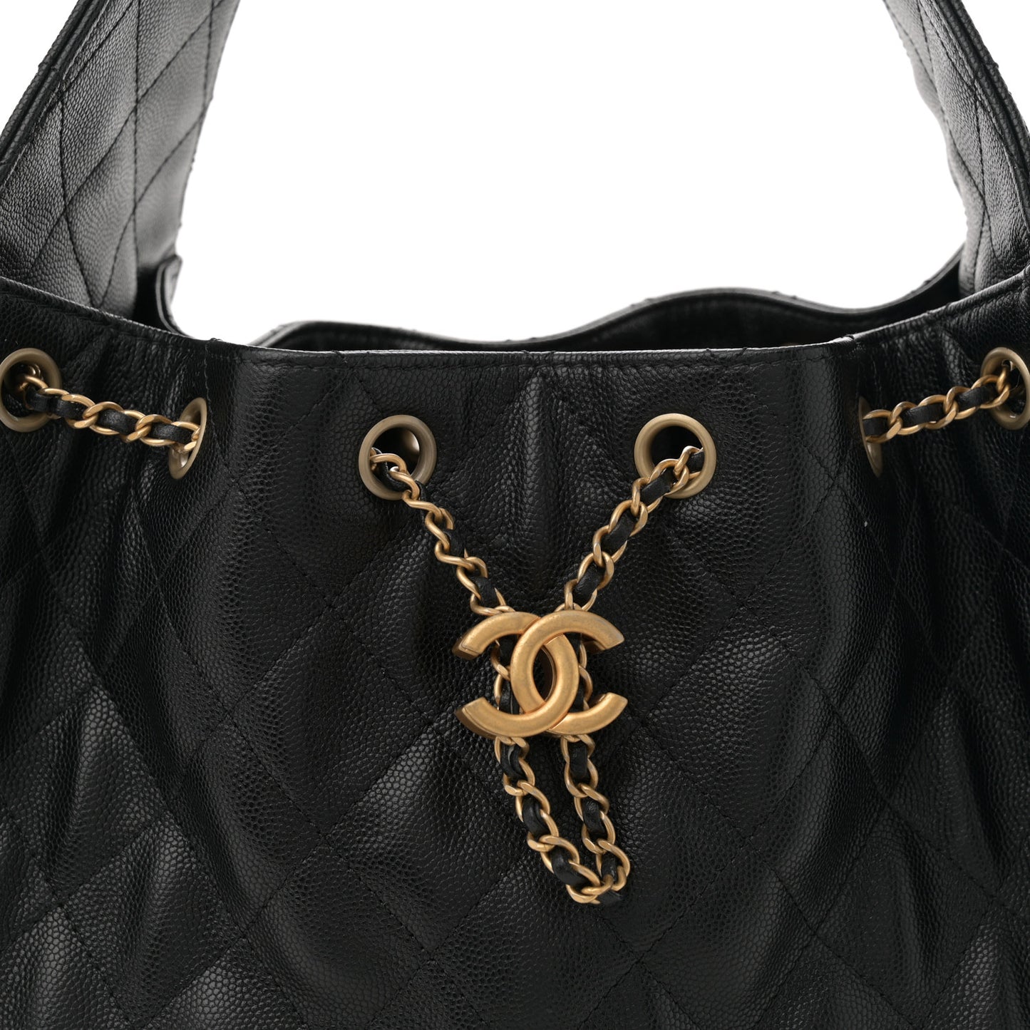 Caviar Quilted Small Chanel 25 Handbag Black
