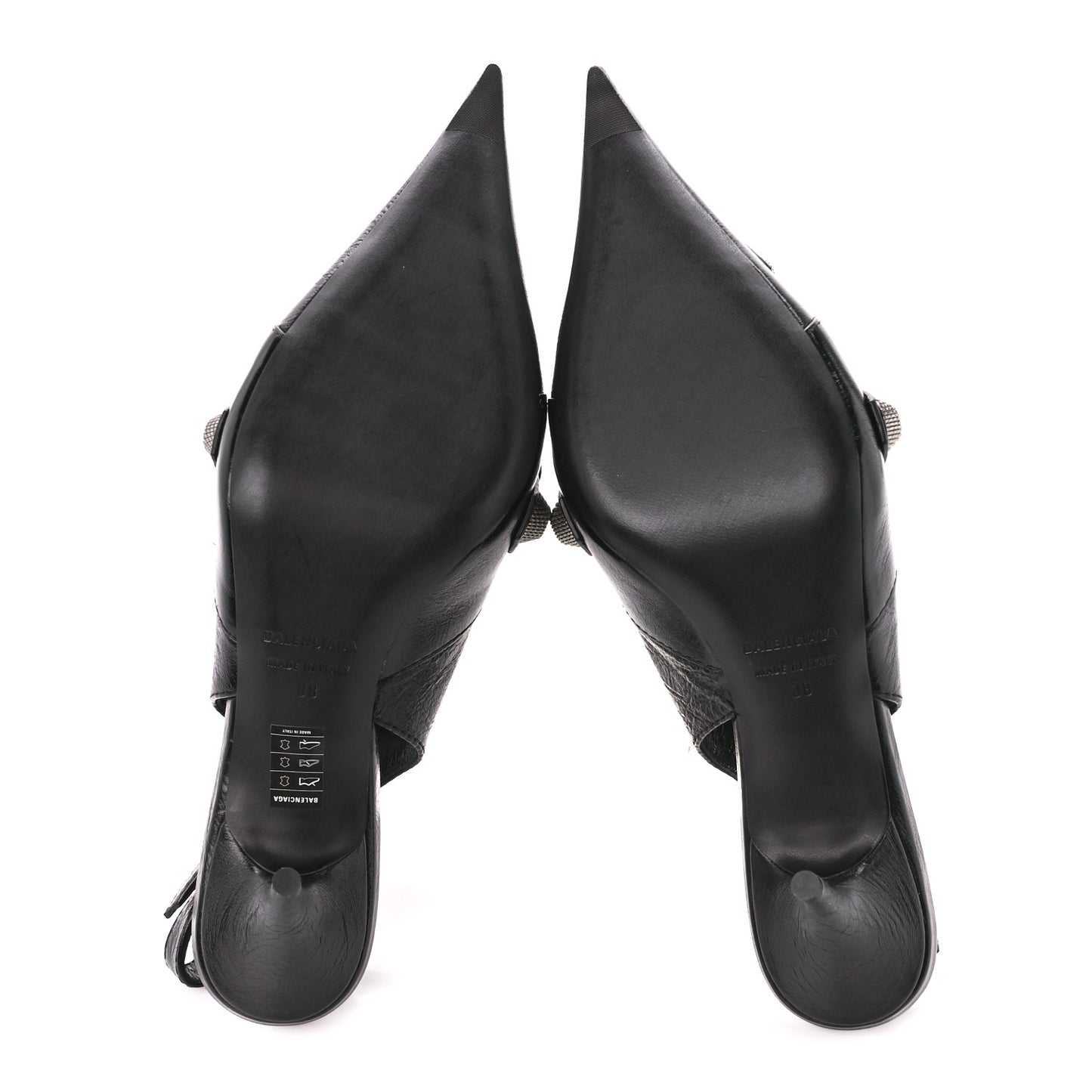 Agneau Arena Cagole 70mm Slingback Pumps 38 Black