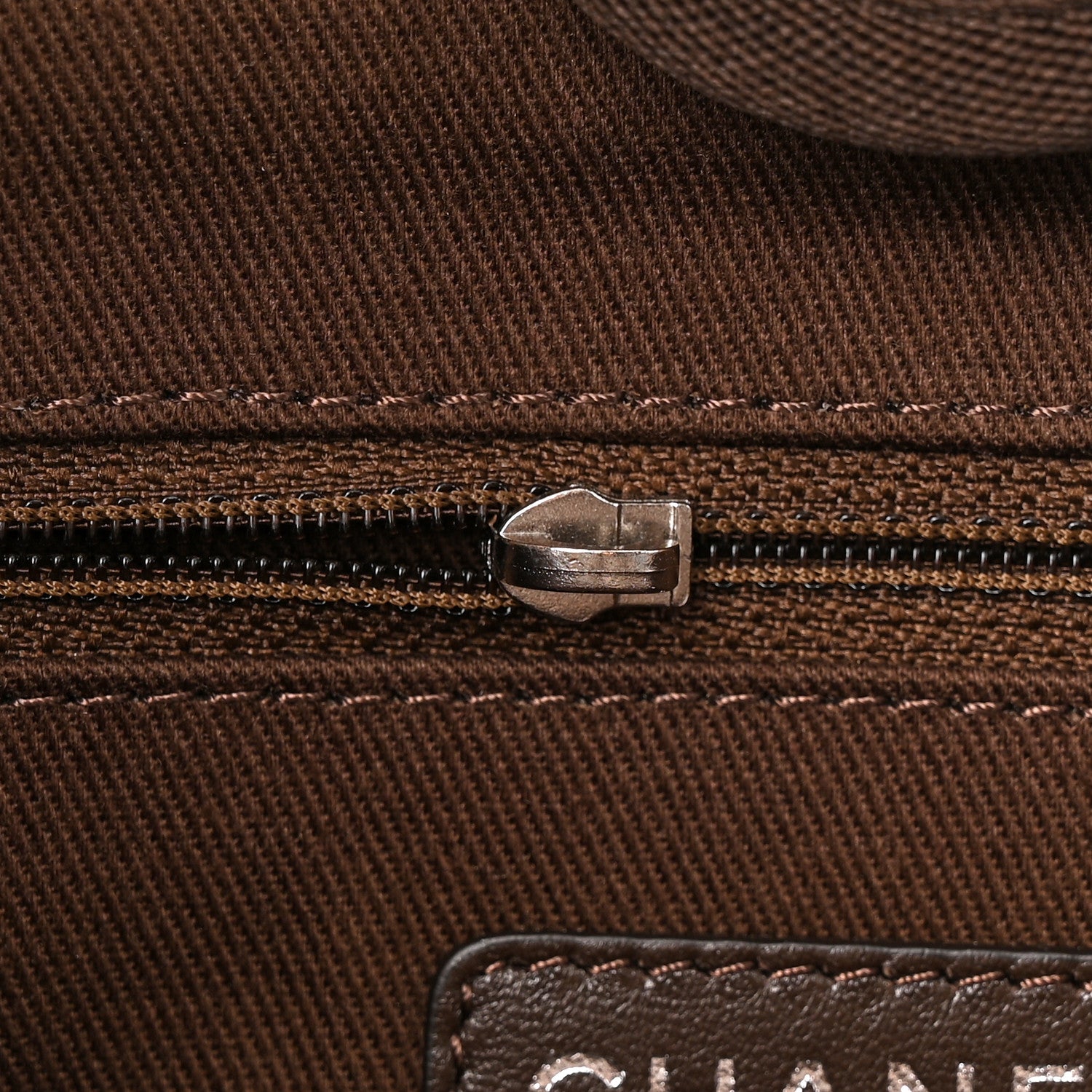 Chanel Canvas Small Deauville Tote Beige Brown 11 of 12