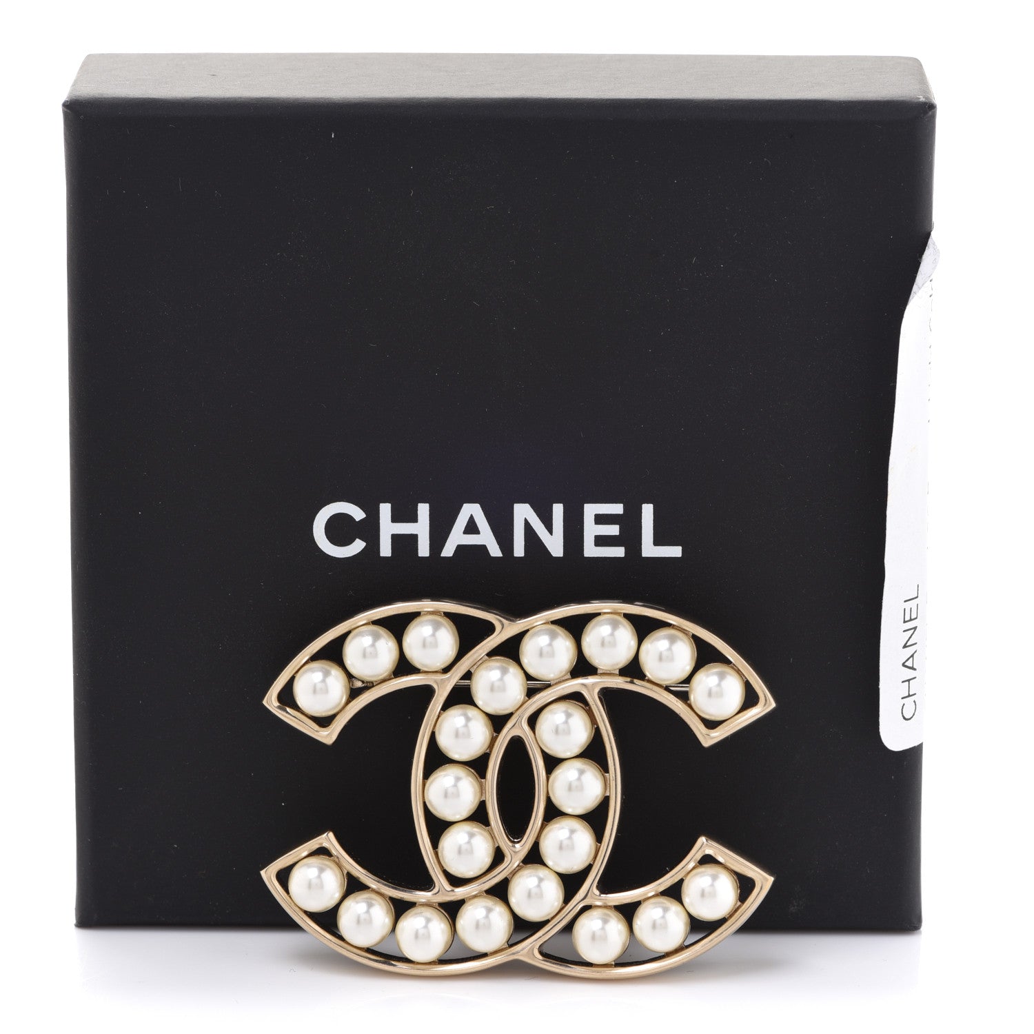Chanel Pearl CC Brooch Light Gold 5 of 5