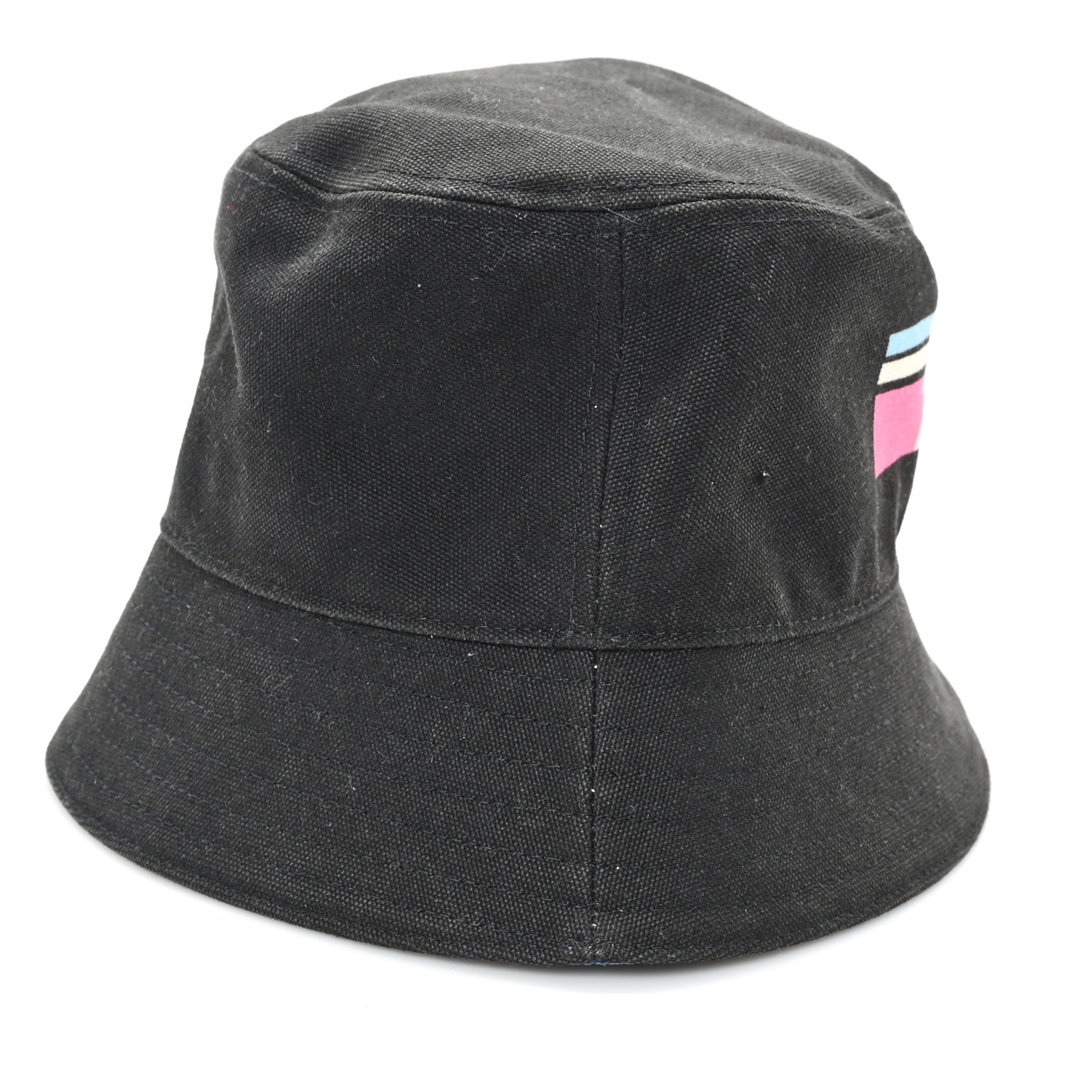 Prada Canvas Racing Logo Womens Bucket Hat M Black 6 of 9
