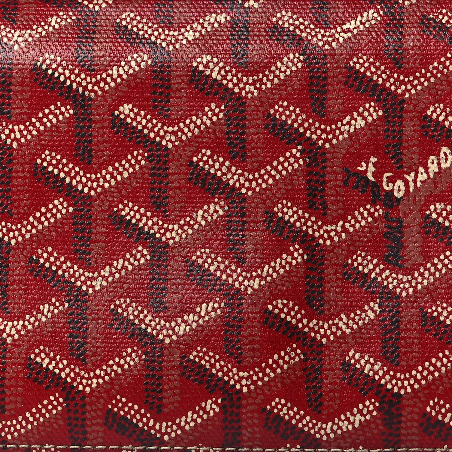 Goyardine Long Bi-Fold Wallet Red