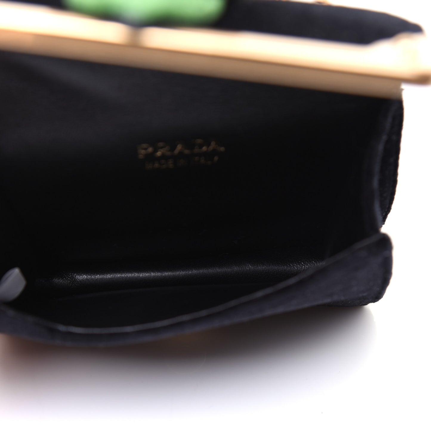 Velvet City Calfskin Micro Cahier Bag Black Alloro