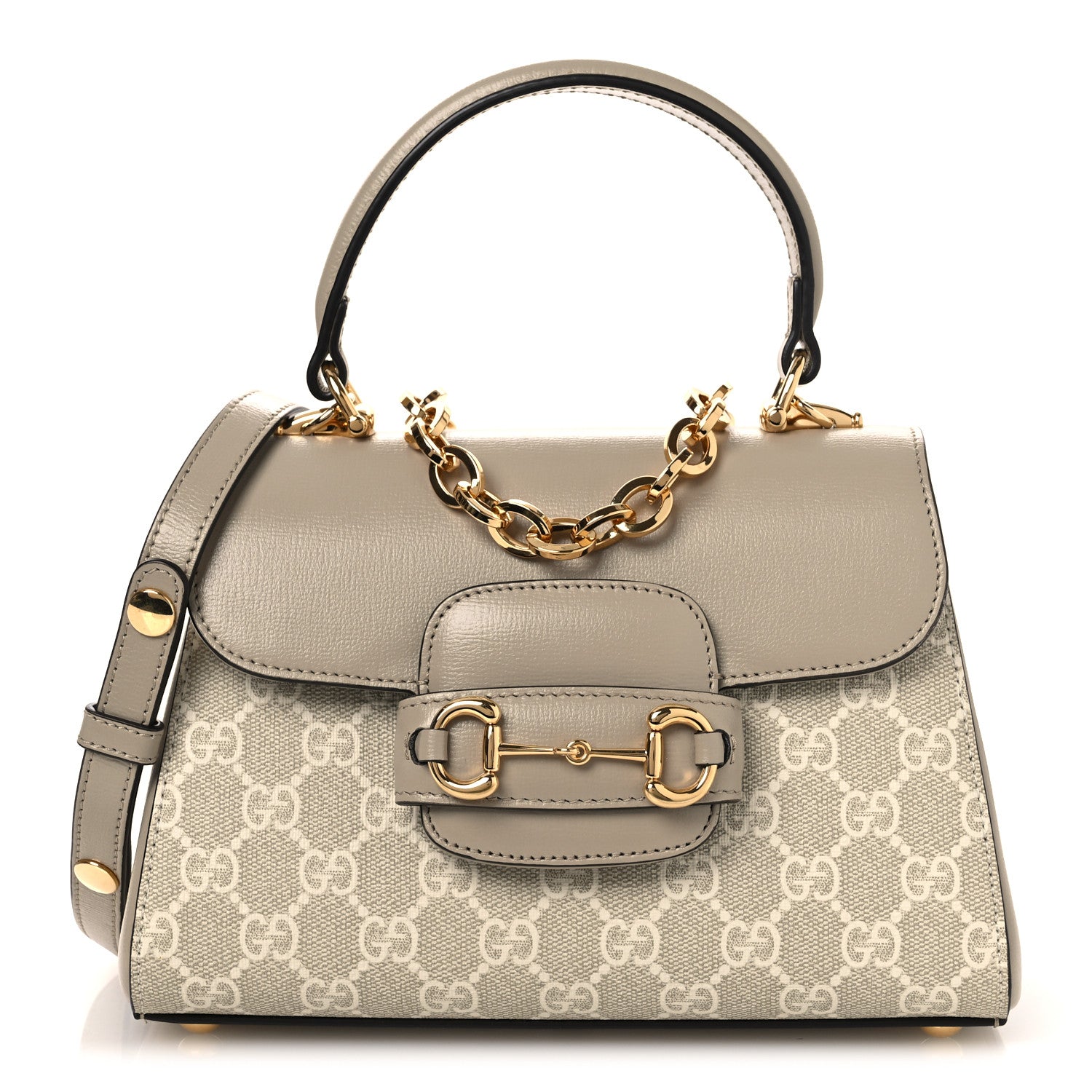 Gucci GG Supreme Monogram Azalea Calfskin Mini Horsebit 1955 Top
