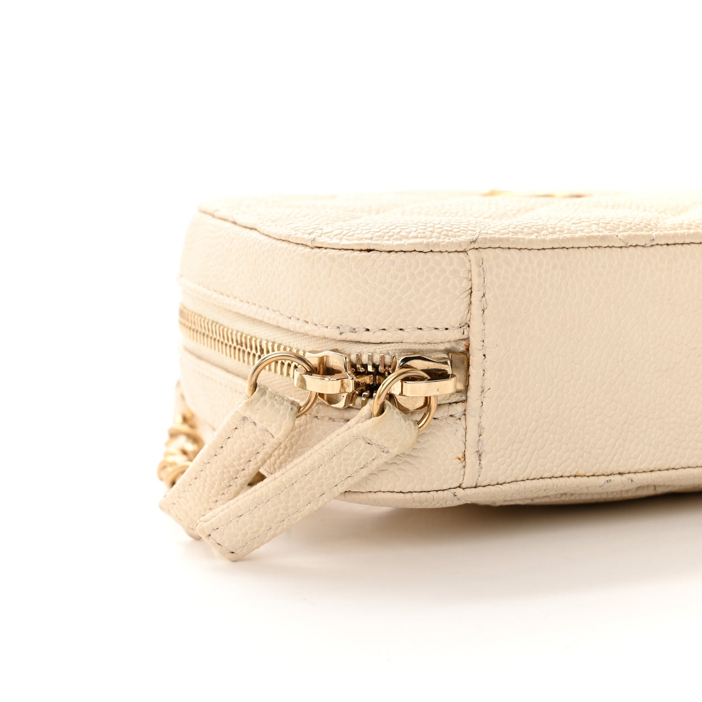 Caviar Quilted Flap Waist Bag White
