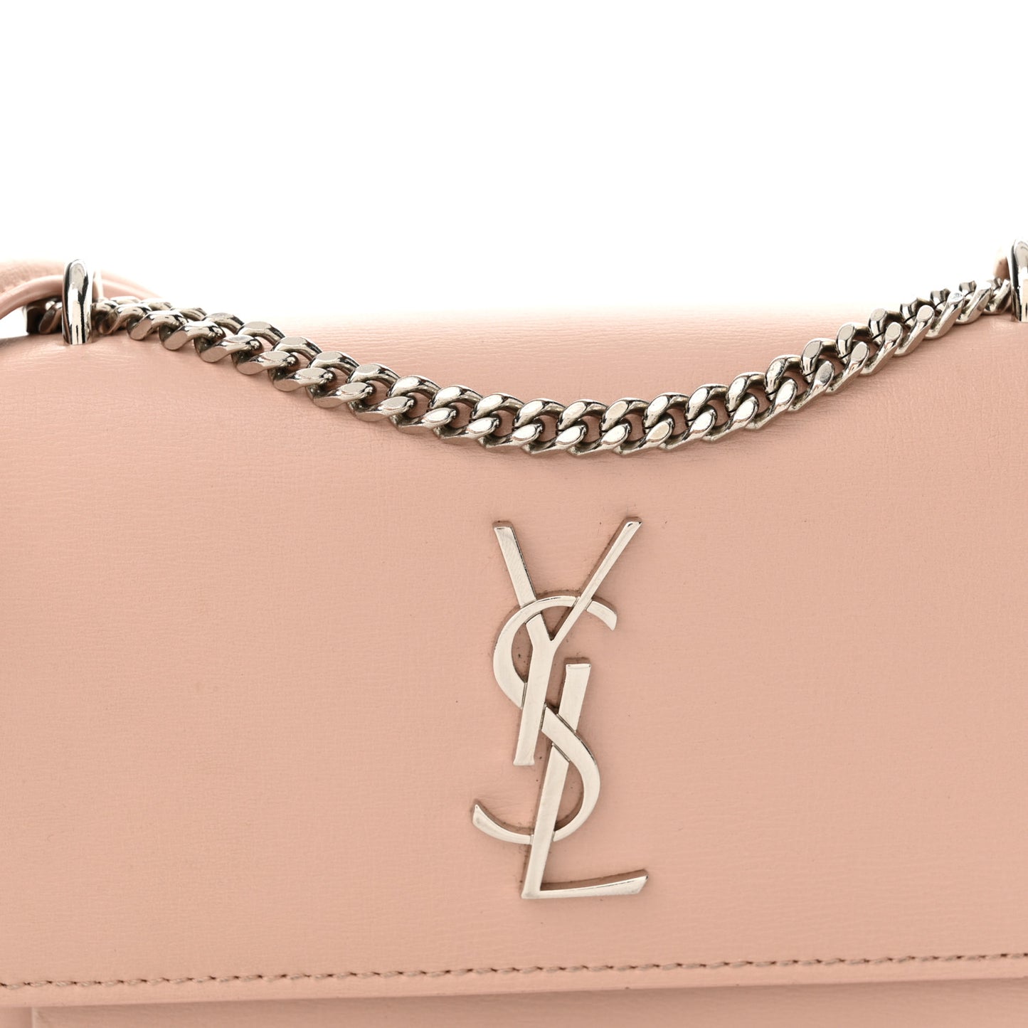Calfskin Monogram Sunset Chain Wallet Light Pink