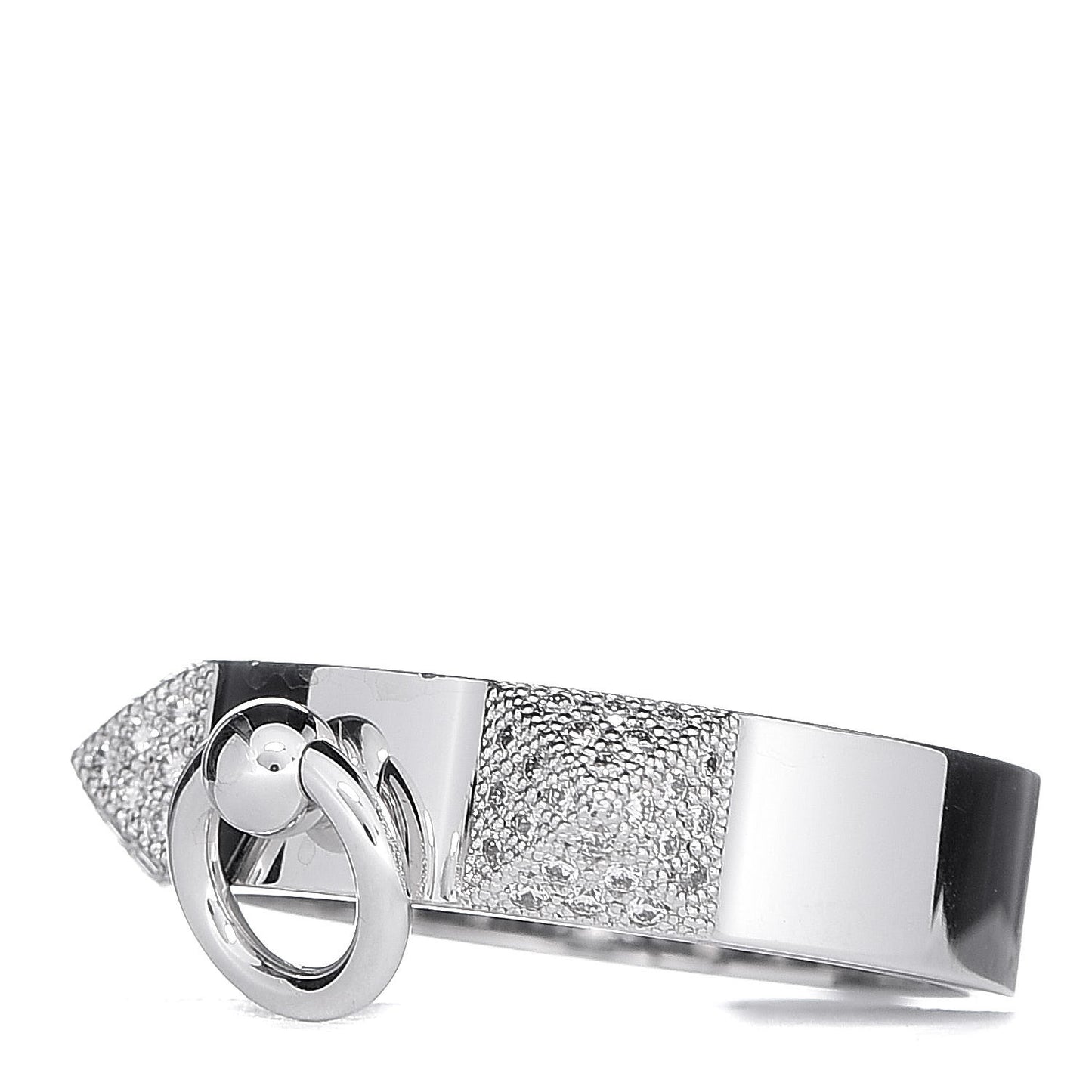 18K White Gold Diamond Collier De Chien PM Ring 51 5.75
