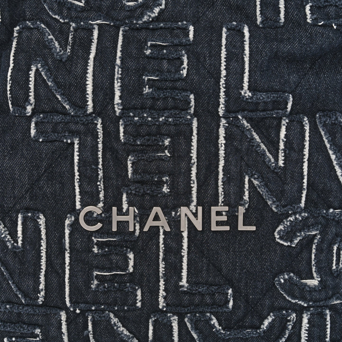 Denim Patchwork Quilted Chanel 22 Black