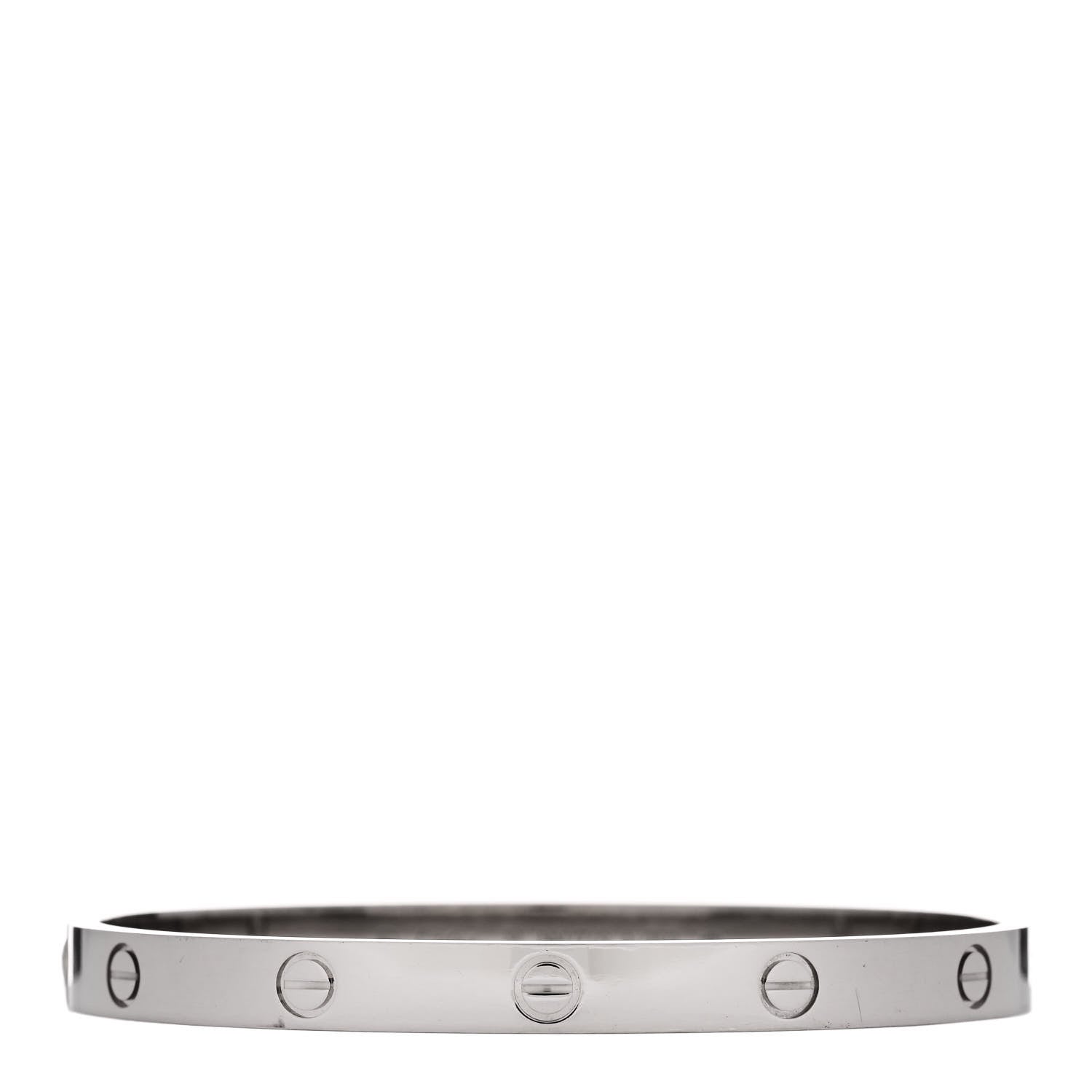Cartier 18K White Gold LOVE Bracelet 19 1 of 9