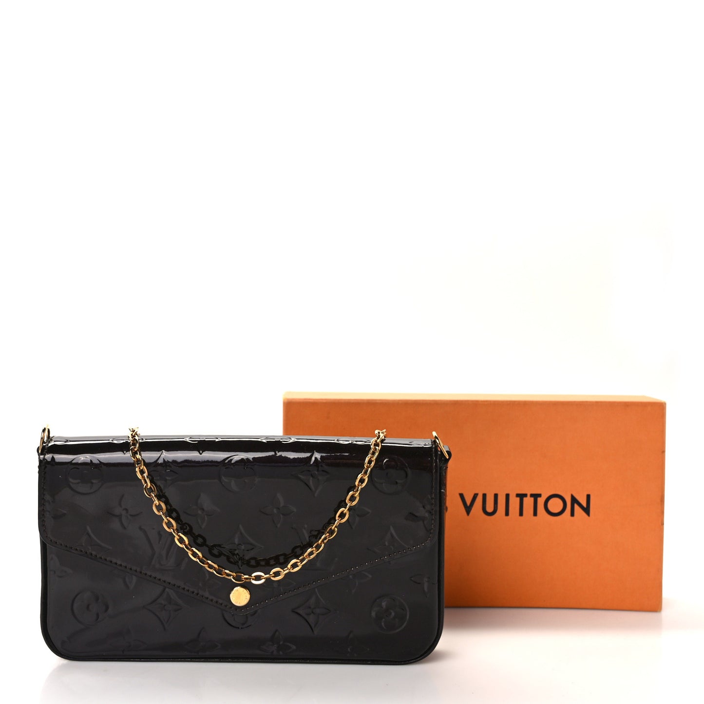 Vernis Pochette Felicie Chain Wallet Amarante