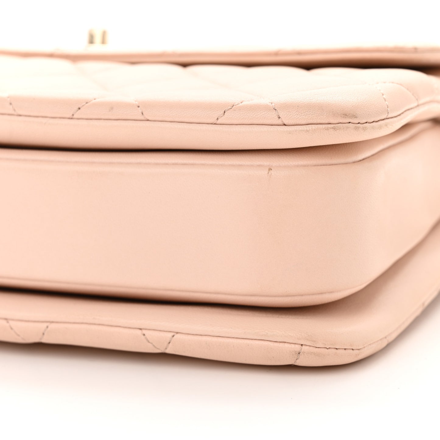 Lambskin Quilted Medium Trendy CC Flap Dual Handle Bag Light Beige
