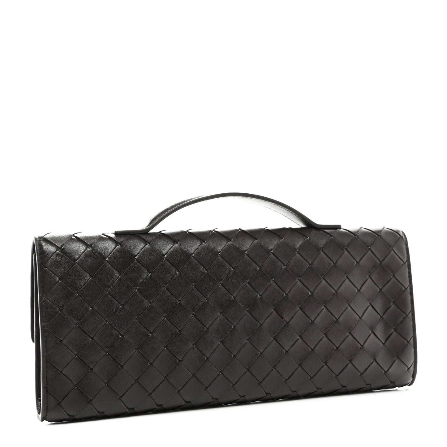 Nappa Intrecciato Long Andiamo Top Handle Clutch Fondant