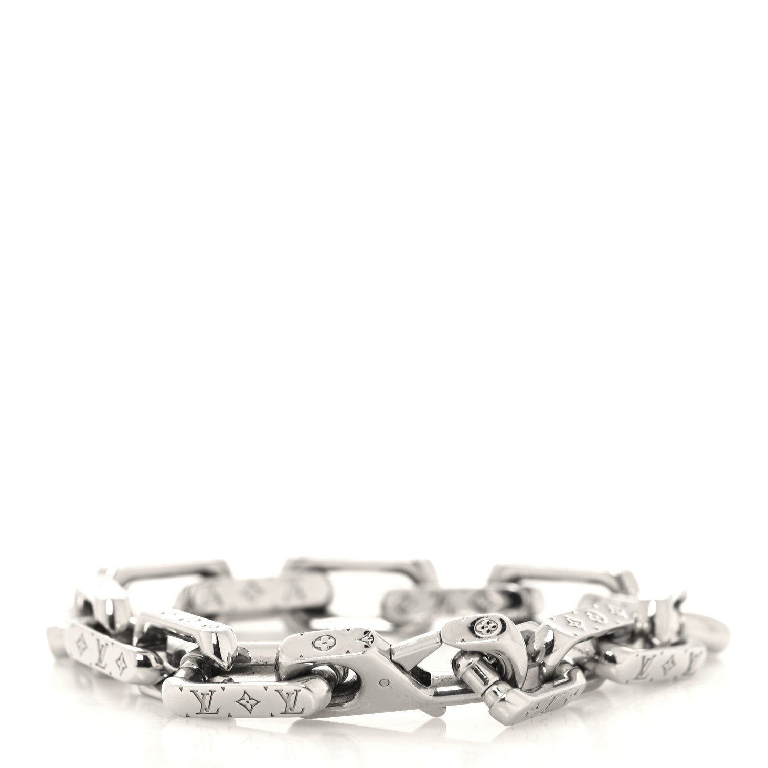 Louis Vuitton Monogram Chain Bracelet L Silver 3 of 3