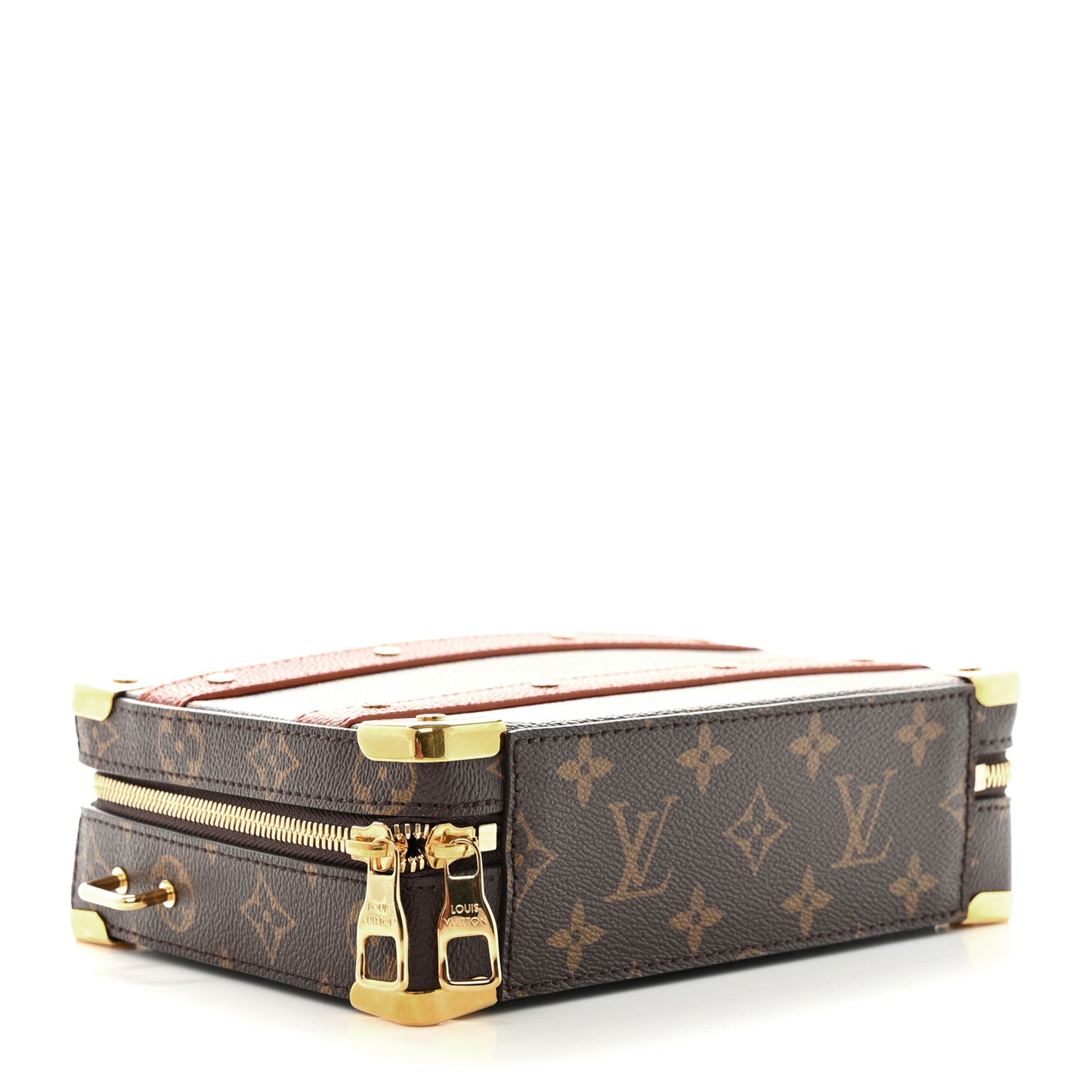 X NBA Grained Calfskin Monogram Handle Trunk Brown
