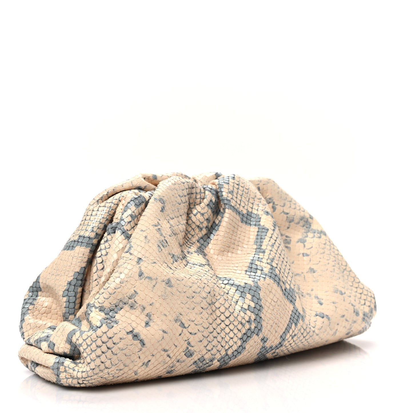 Goatskin Python Embossed Teen Pouch Cantaloupe