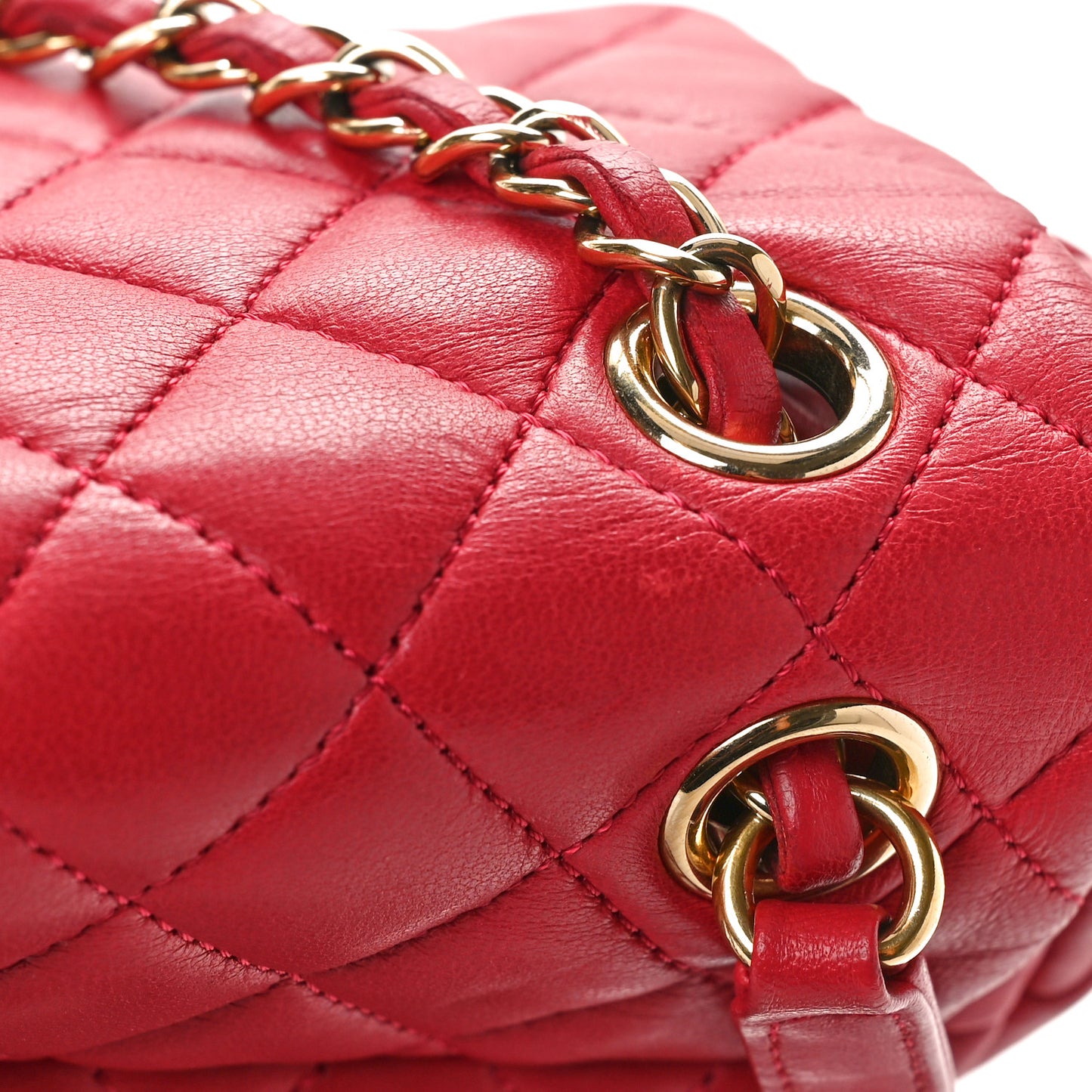 Lambskin Quilted Small Urban Spirit Backpack Red