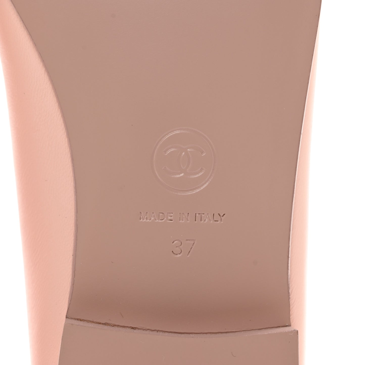 Lambskin Cap Toe CC Ballerina Flats 37 Light Pink Dark Pink