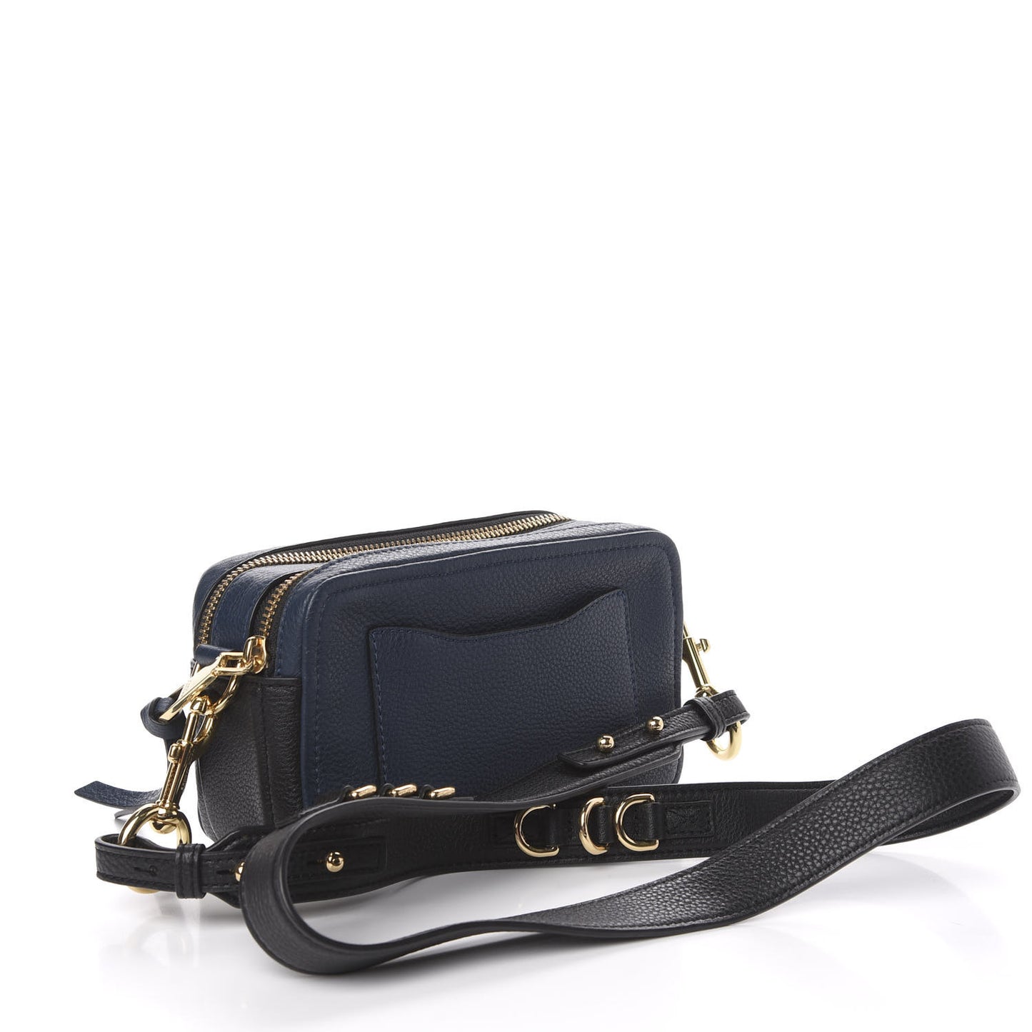 Supple Natural Grain Calfskin Softshot 21 Crossbody Bag Navy