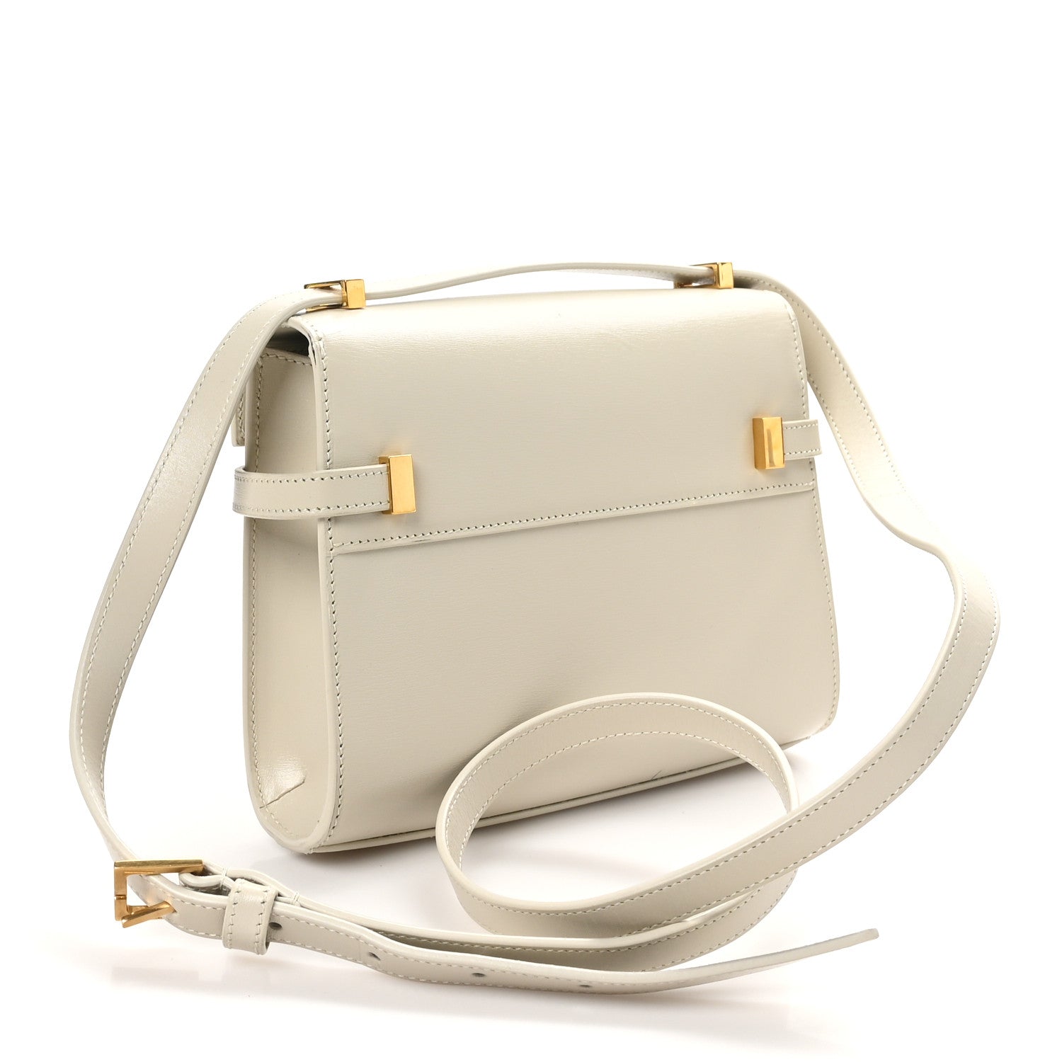 Saint Laurent Smooth Calfskin Mini Manhattan Shoulder Bag Crema Soft 3 of 11