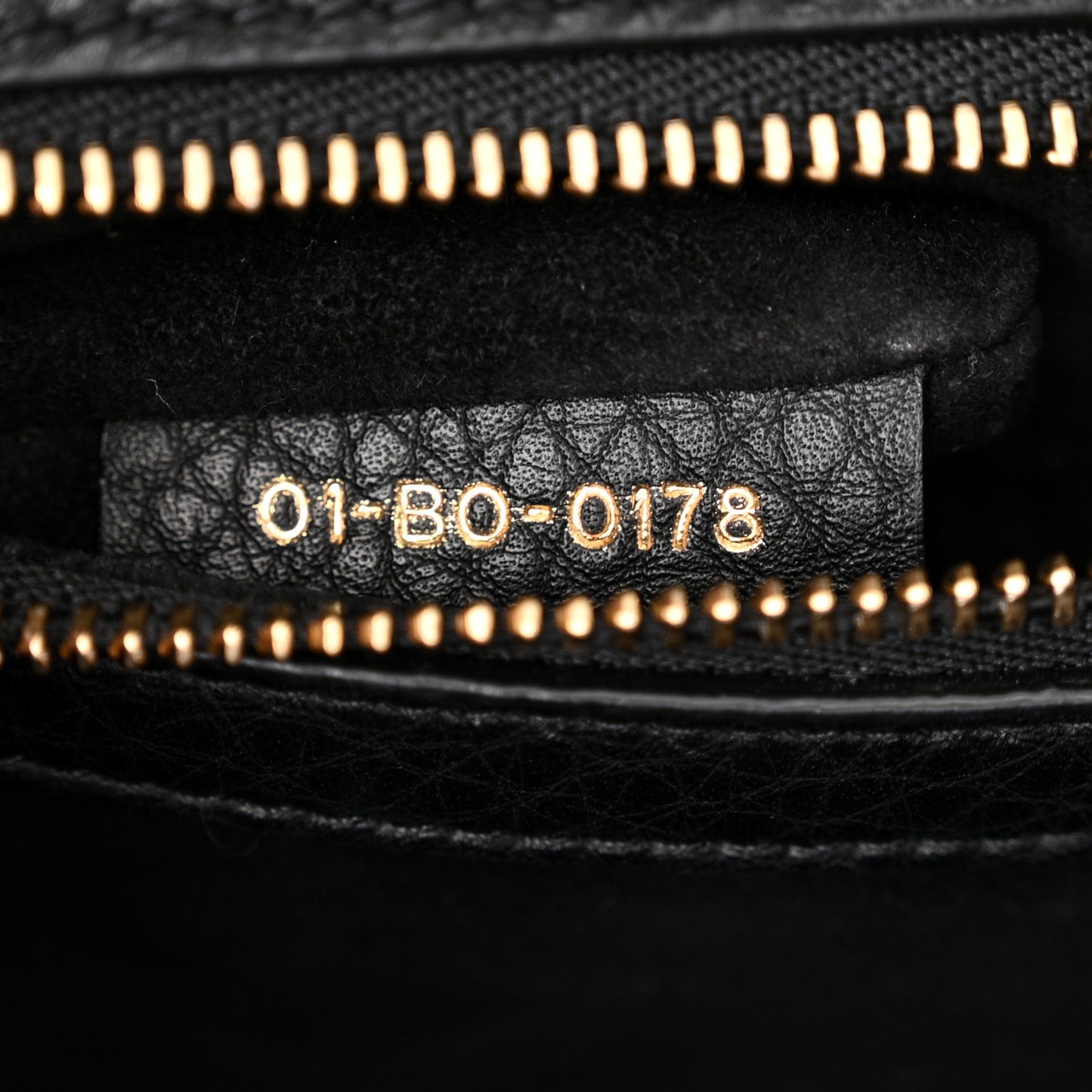 Grained Calfskin Medium Diorama Flap Bag Black