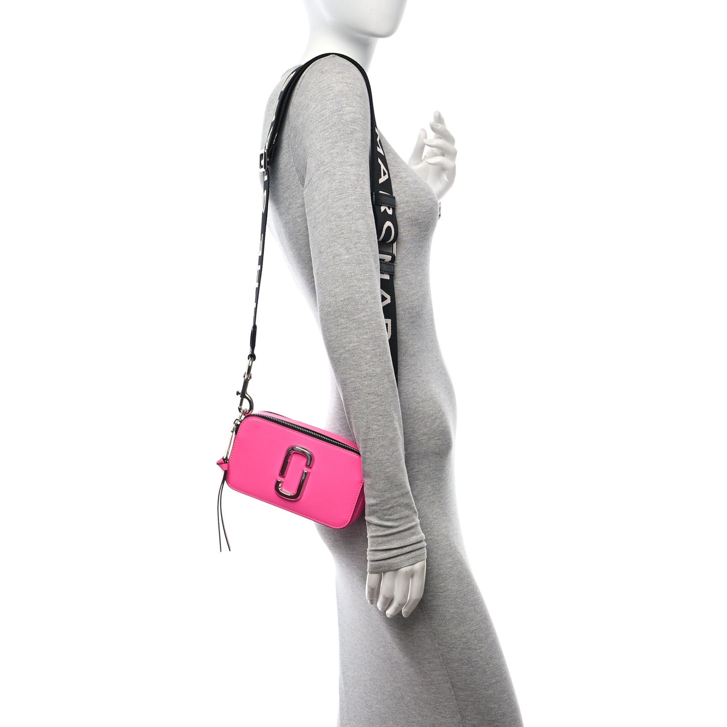 Saffiano Small Snapshot Camera Bag Bright Pink