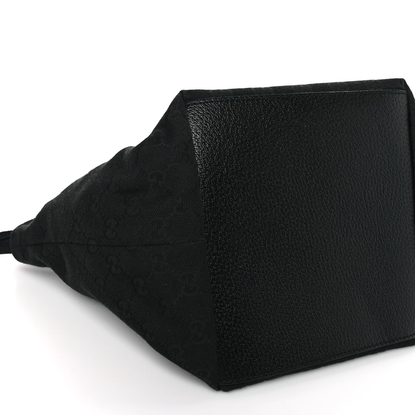 GG Monogram Small Web Handle Bucket Tote Black