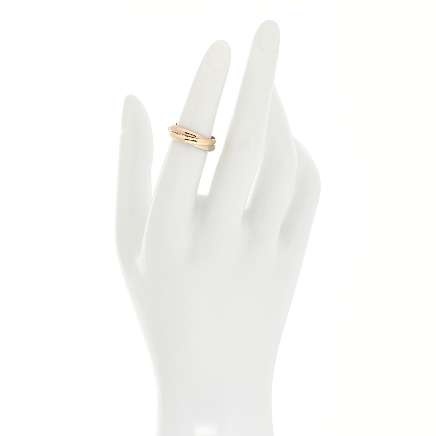 18K Pink Yellow White Gold Small Trinity Ring 50 5.25