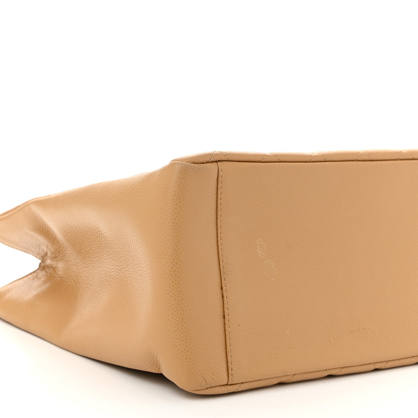 Caviar Quilted Grand Shopping Tote GST Beige Clair