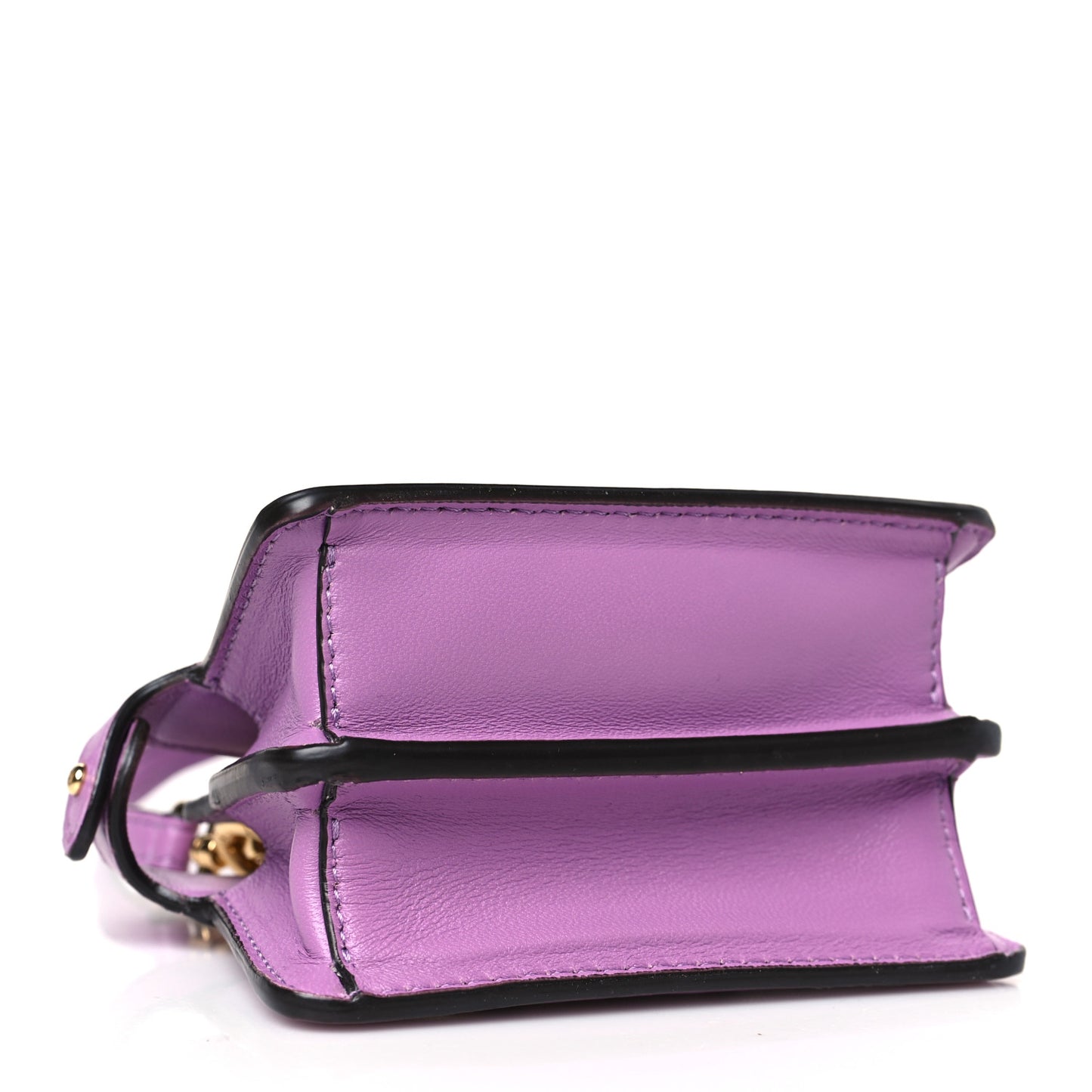 Shiny Nappa Nano Peekaboo Maxi Handle Satchel Agapanto
