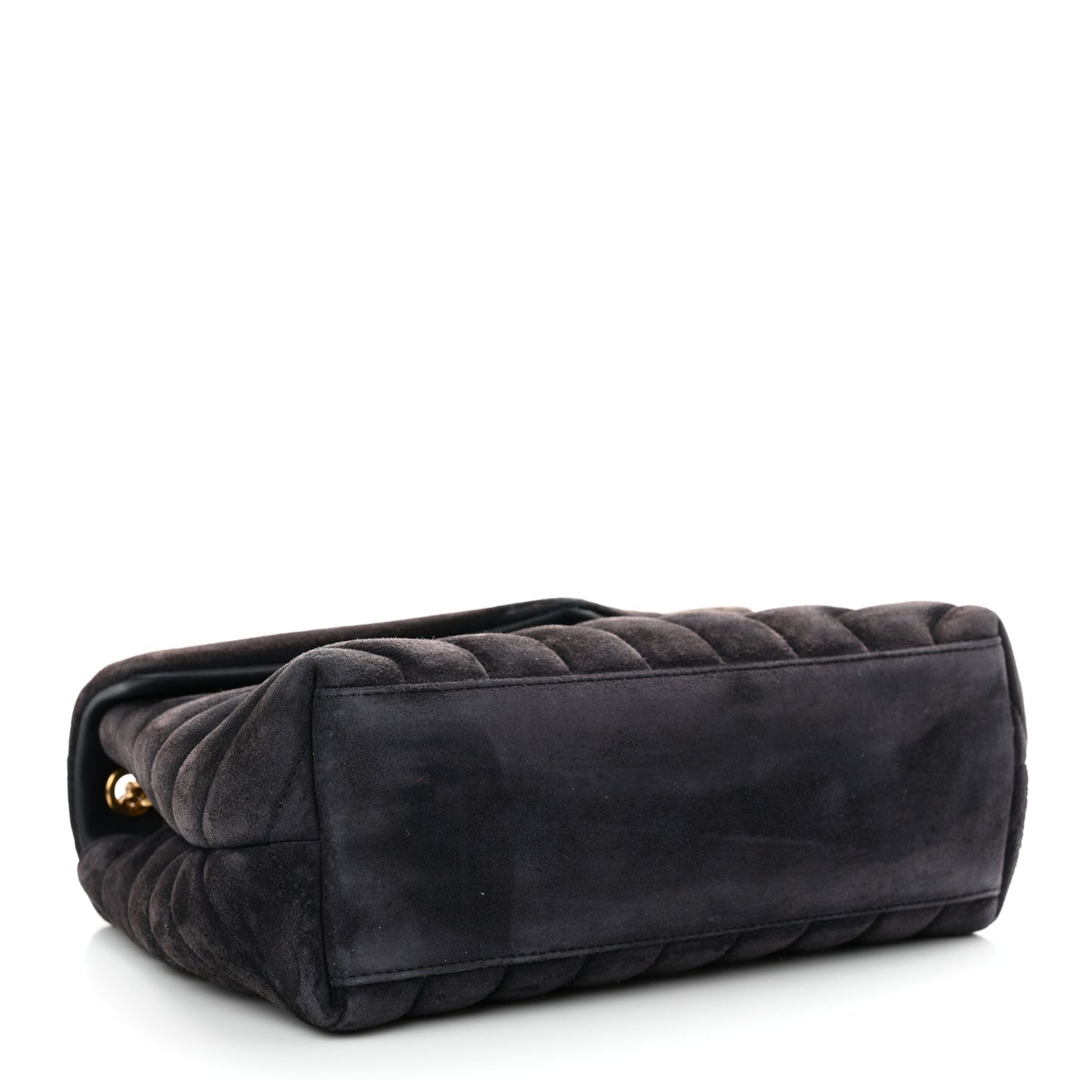 Suede Calfskin Y Quilted Monogram Small Loulou Chain Satchel Deep Marine