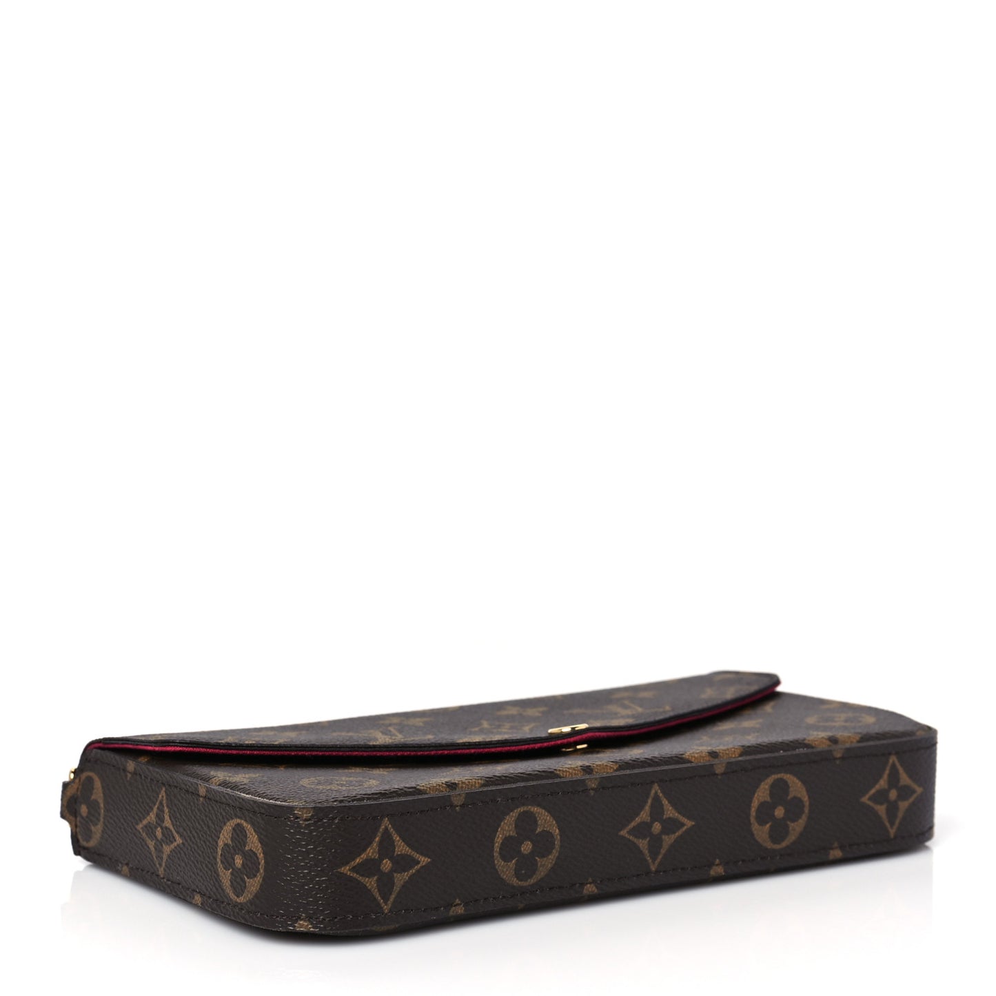 Monogram Pochette Felicie Chain Wallet Fuchsia
