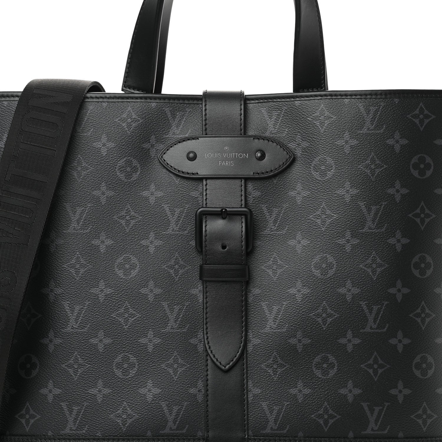 Louis Vuitton Monogram Eclipse Saumur Tote Black 6 of 10