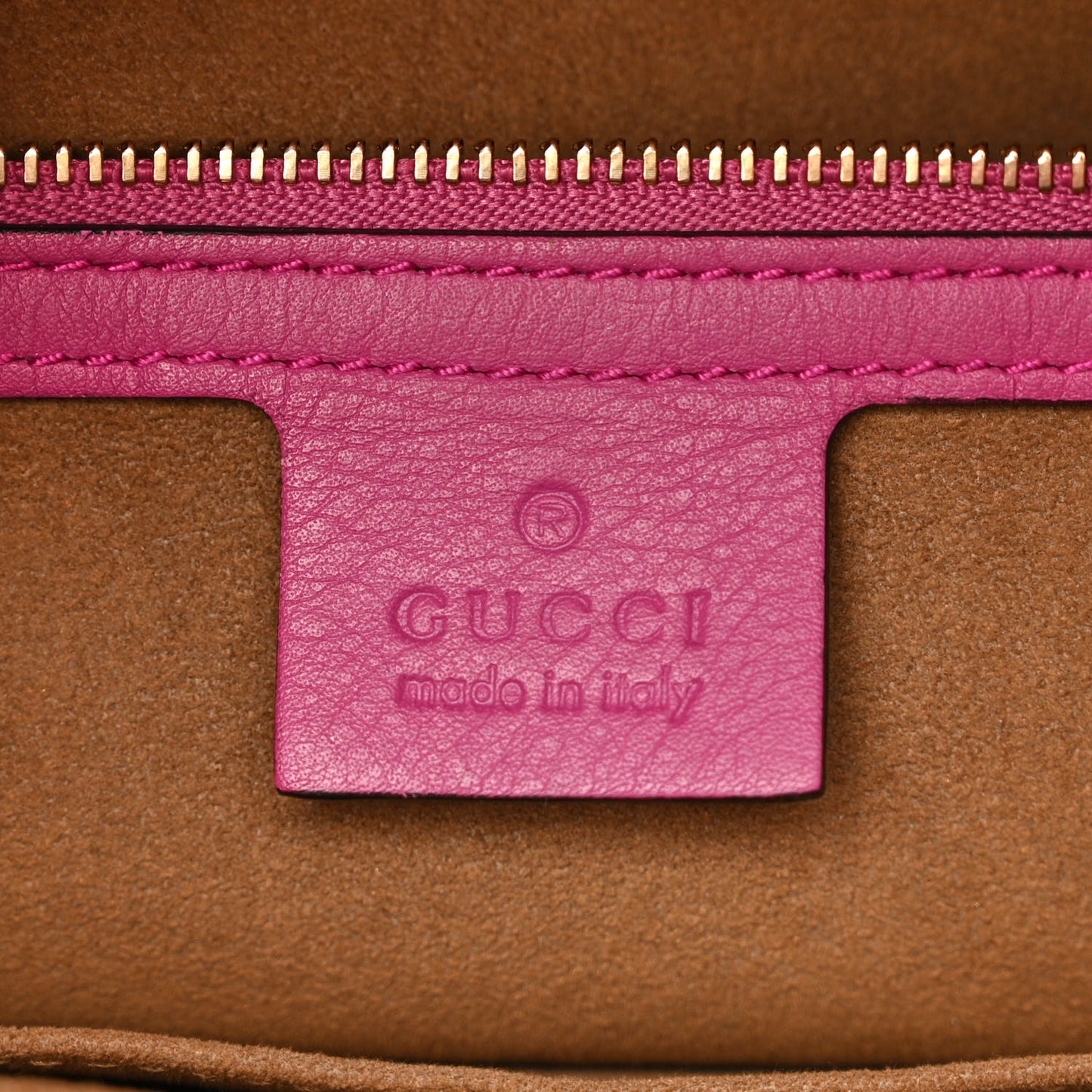 GG Supreme Monogram Moon Calfskin Small Zip Top Tote Beige Ebony Hibiscus Red New Rosette