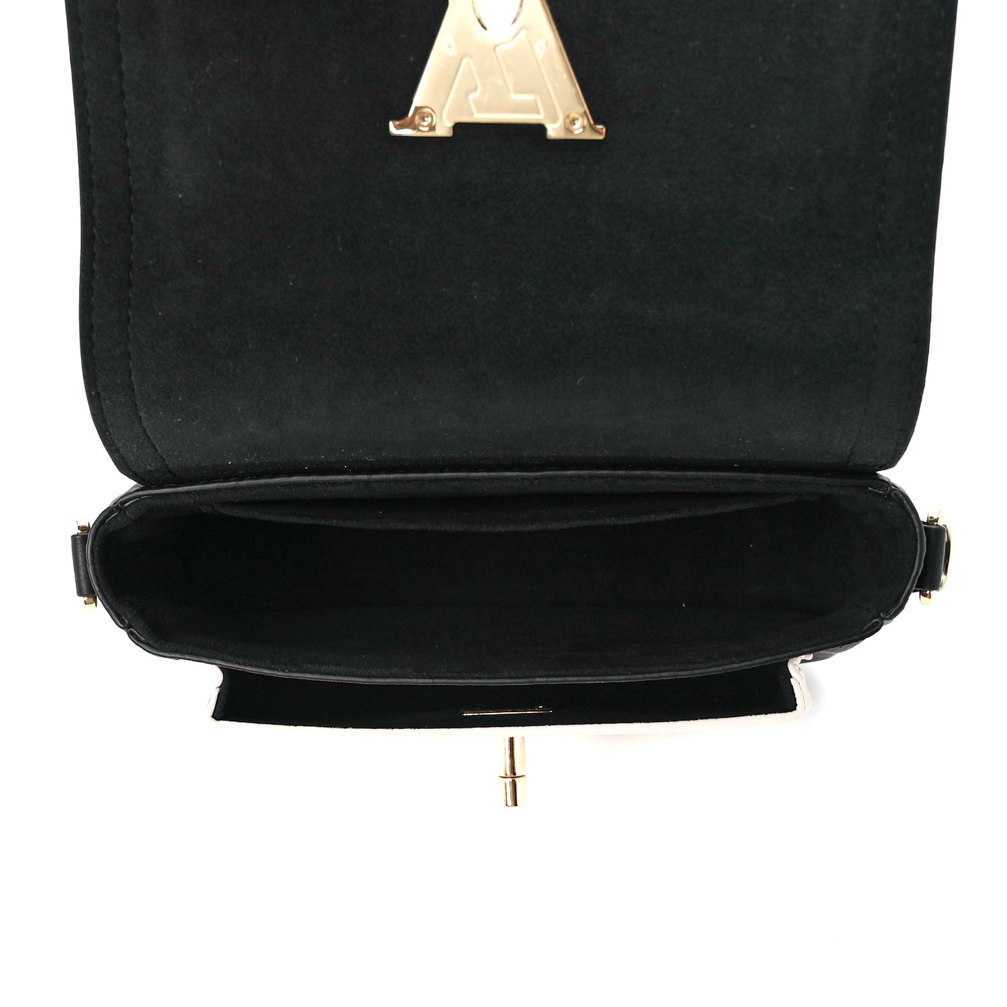 Grained Calfskin Lockme Tender Black