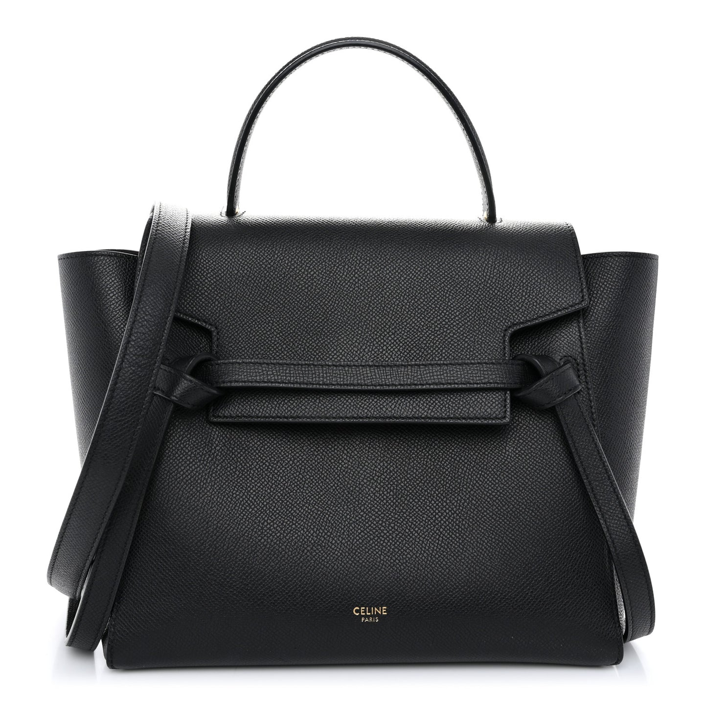 Grained Calfskin Micro Belt Bag Black