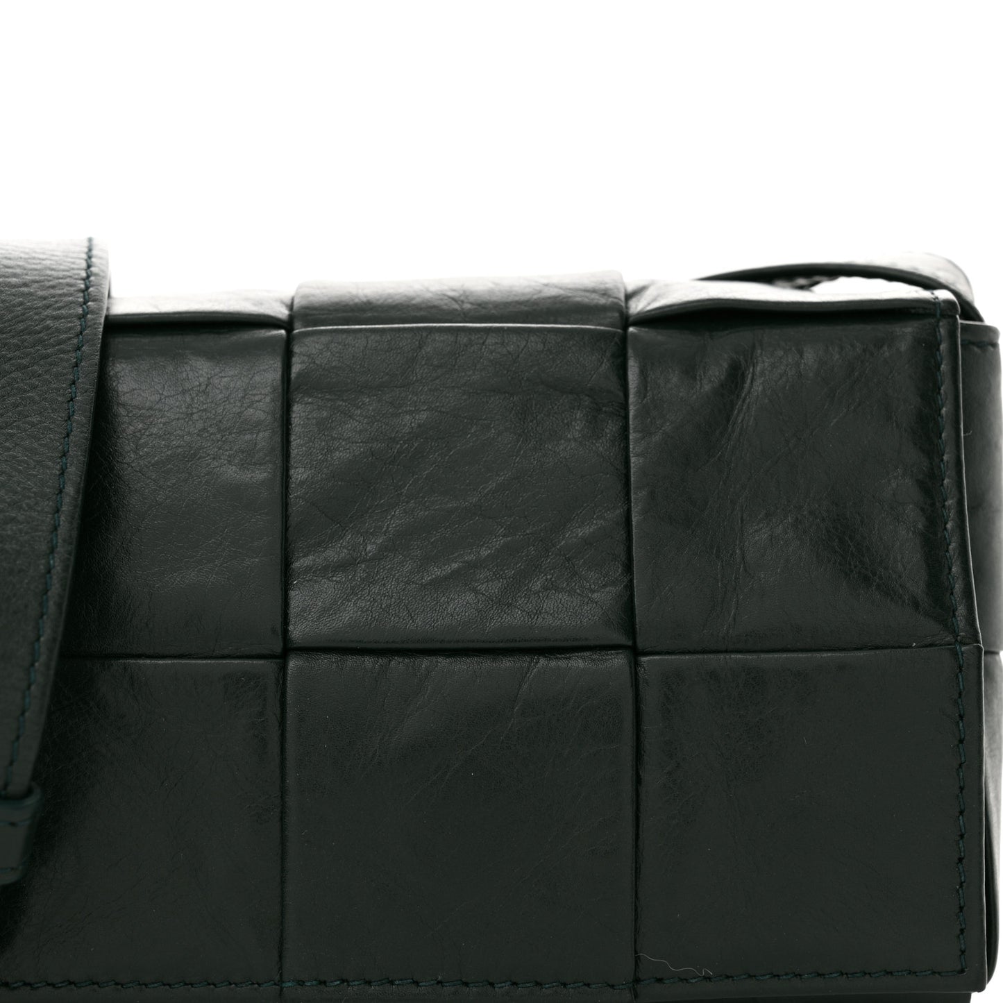 Paper Calfskin Maxi Intreccio Extra Mini Cassette Crossbody Bag Black
